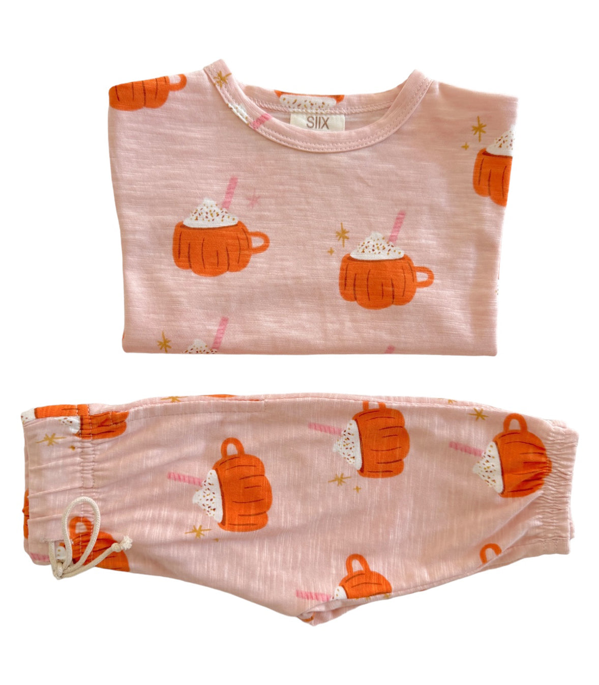 Pumpkin Mug Pink / Organic Long Sleeve Tee & Pant Set