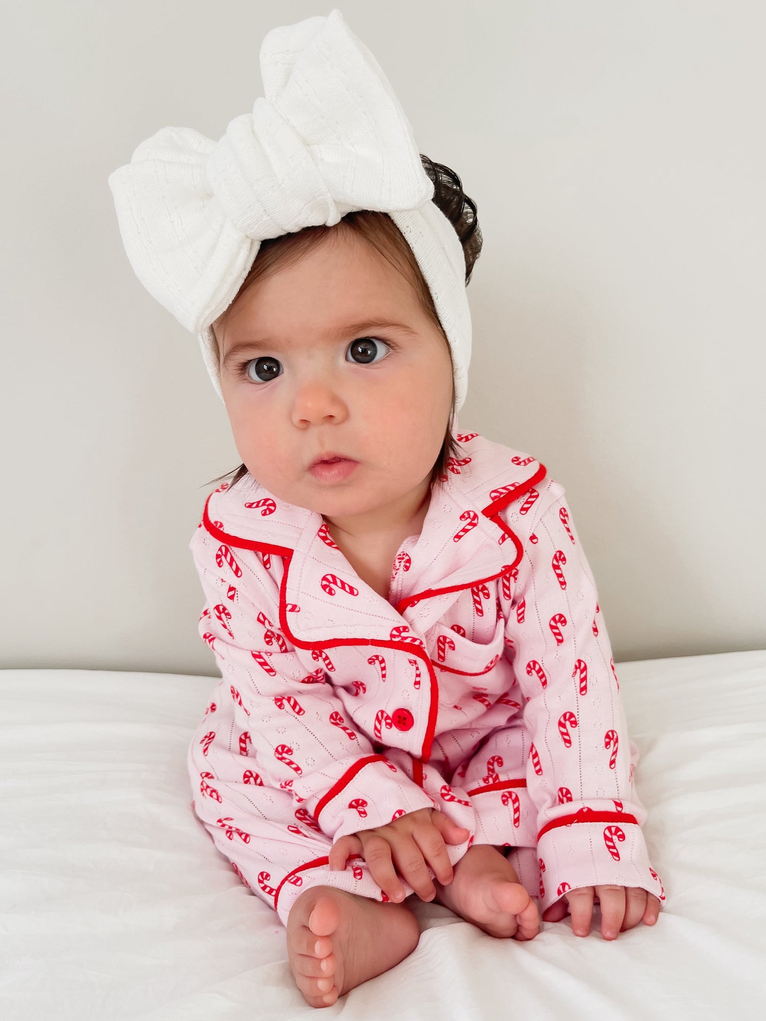 Pink Candy Cane / Organic Pointelle Lounge Set