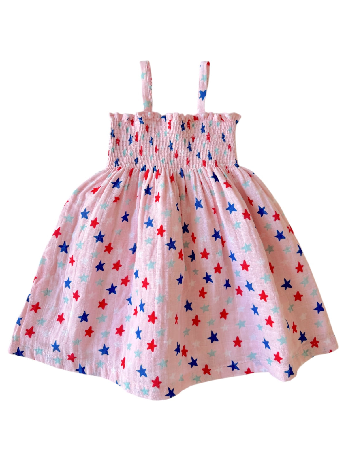 Splendid Stars Pink / Muslin Smocked Tube Dress