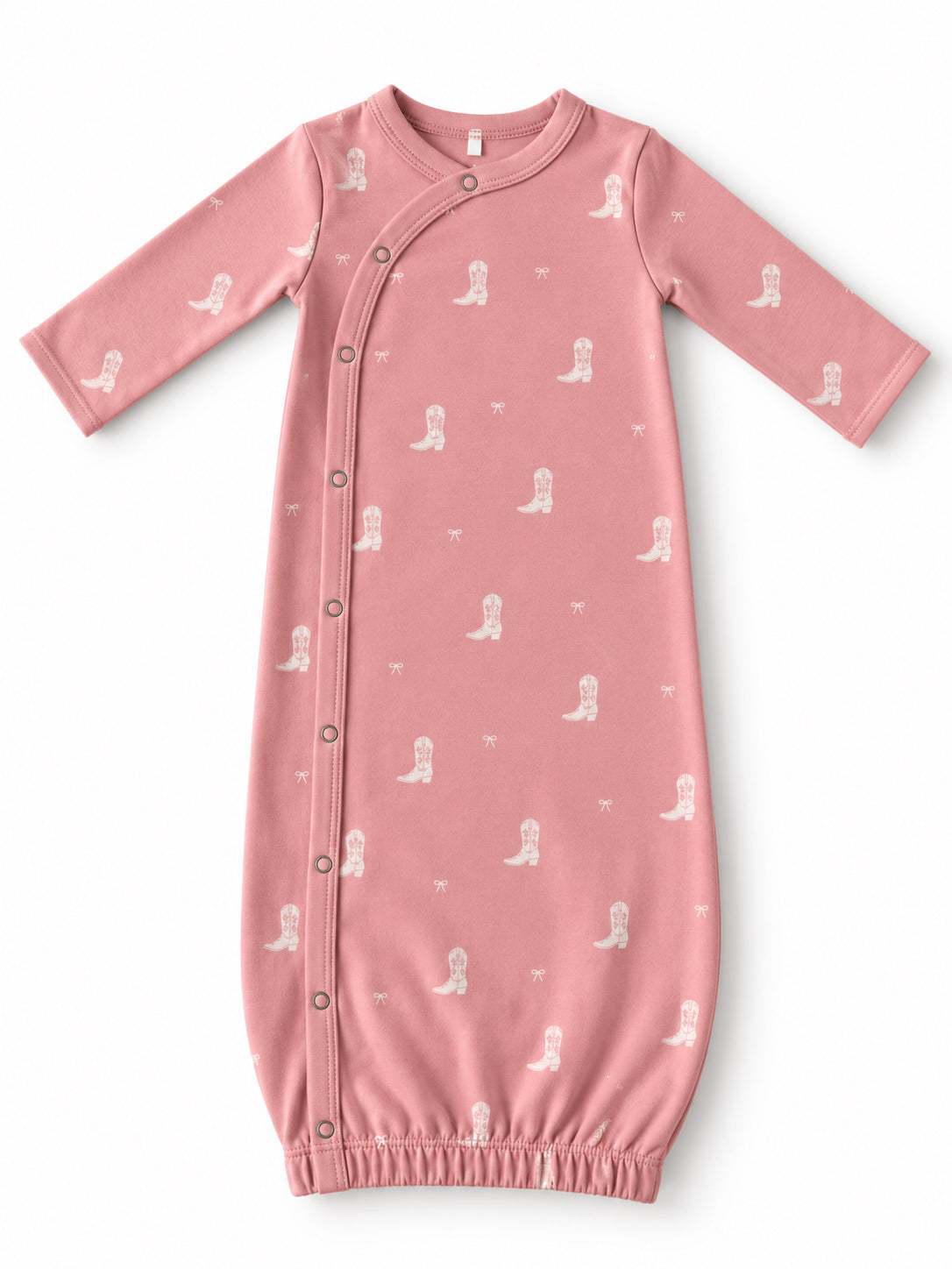 Boots & Bows / Organic Cotton Gown