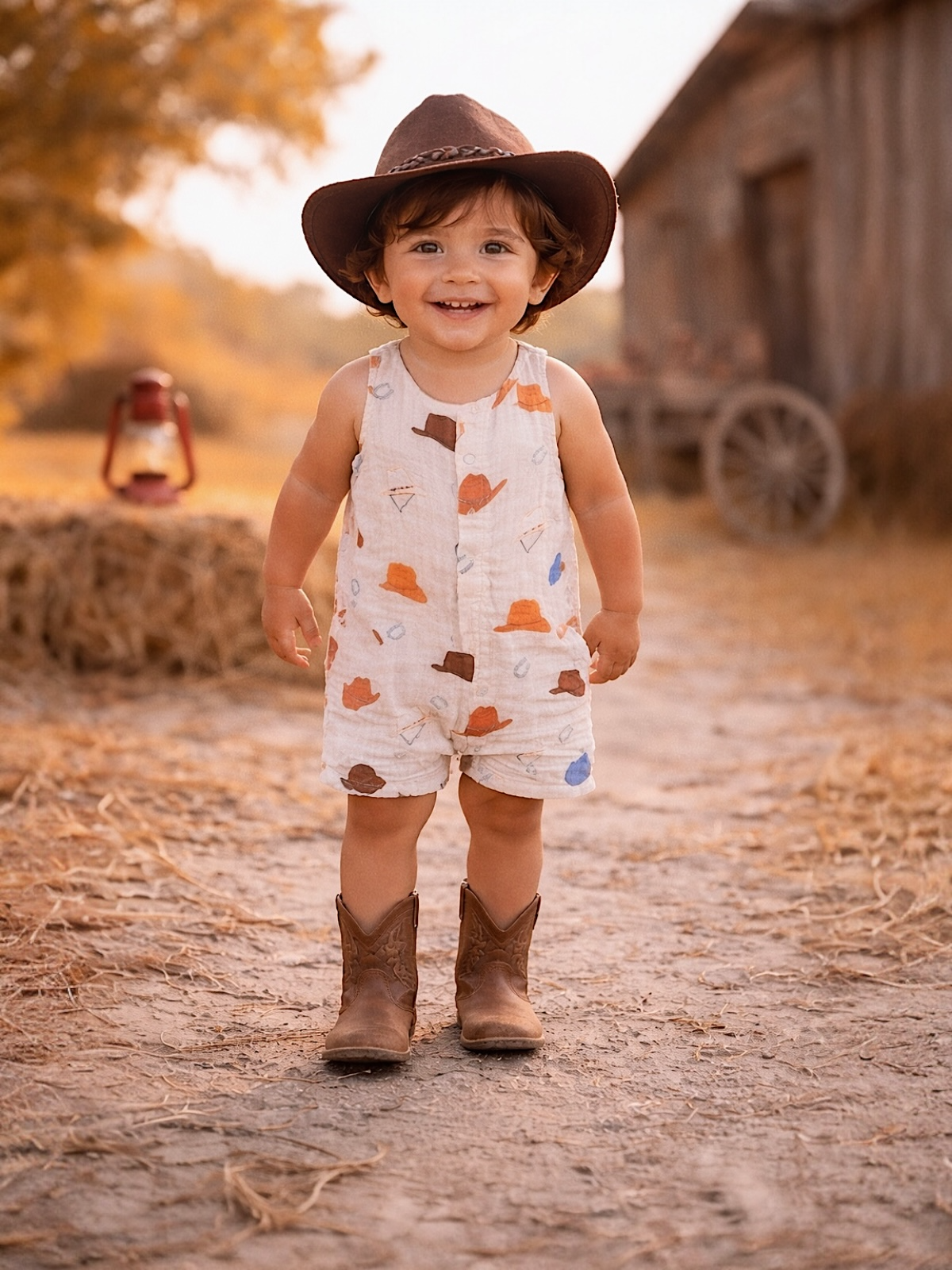 Western / Muslin Shortie Romper