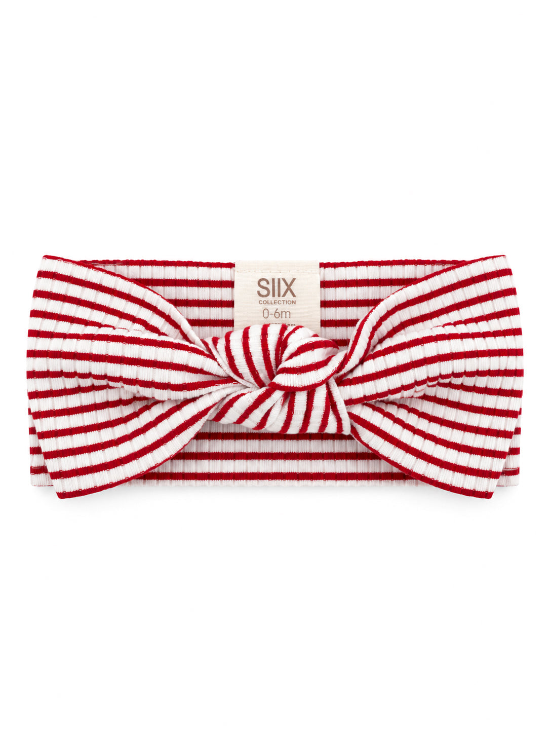 Red Stripe / Ribbed Bow