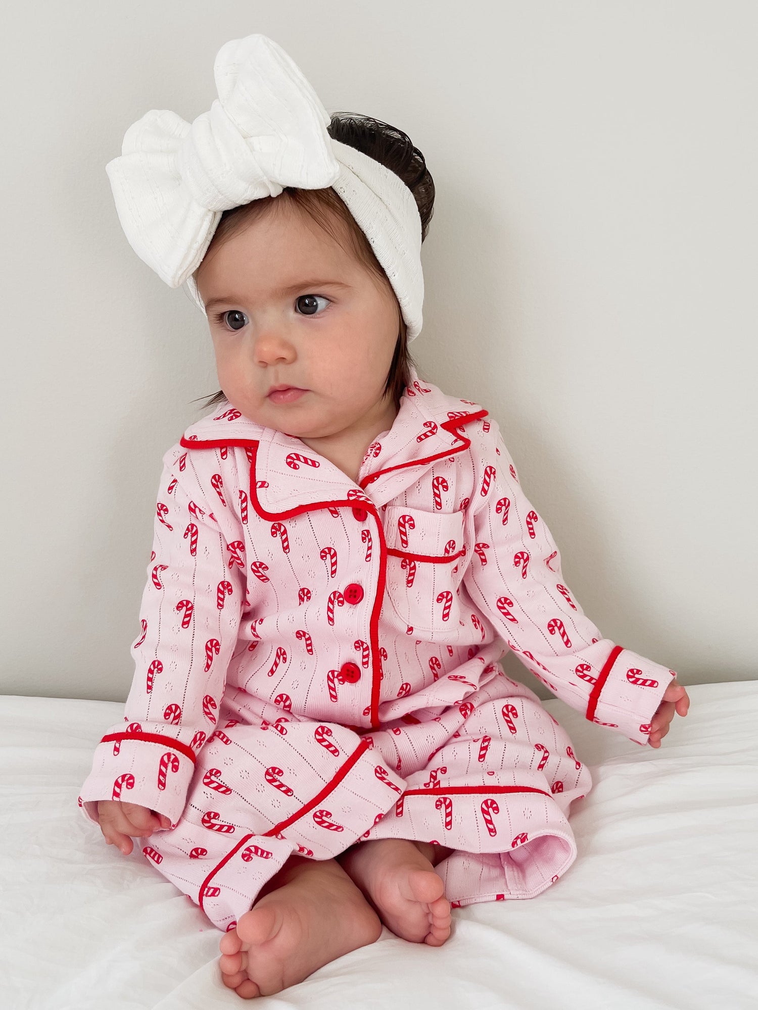 Pink Candy Cane / Organic Pointelle Lounge Set