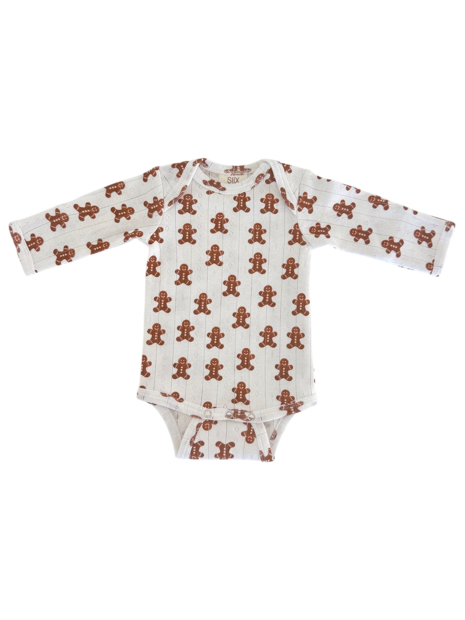 Gingerbread / Organic Pointelle Long Sleeve Bodysuit