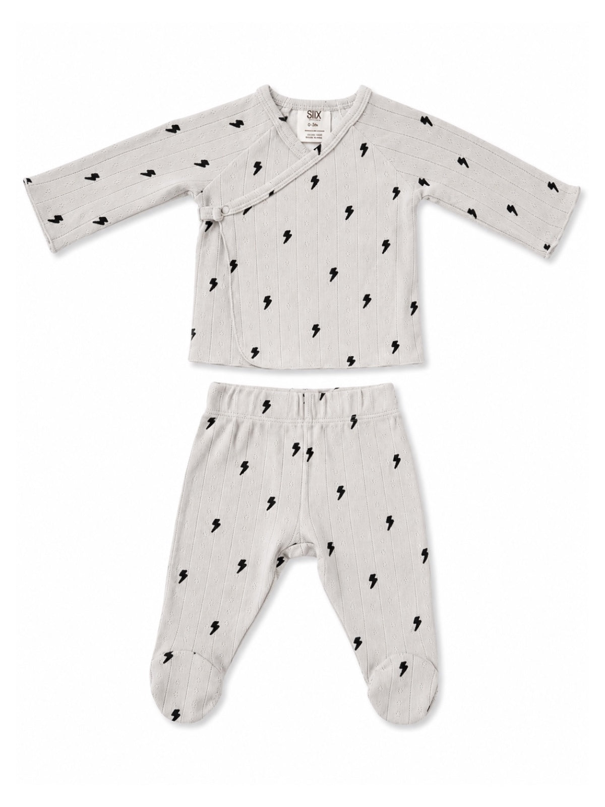 Lightning Bolts / Organic Pointelle Newborn Set
