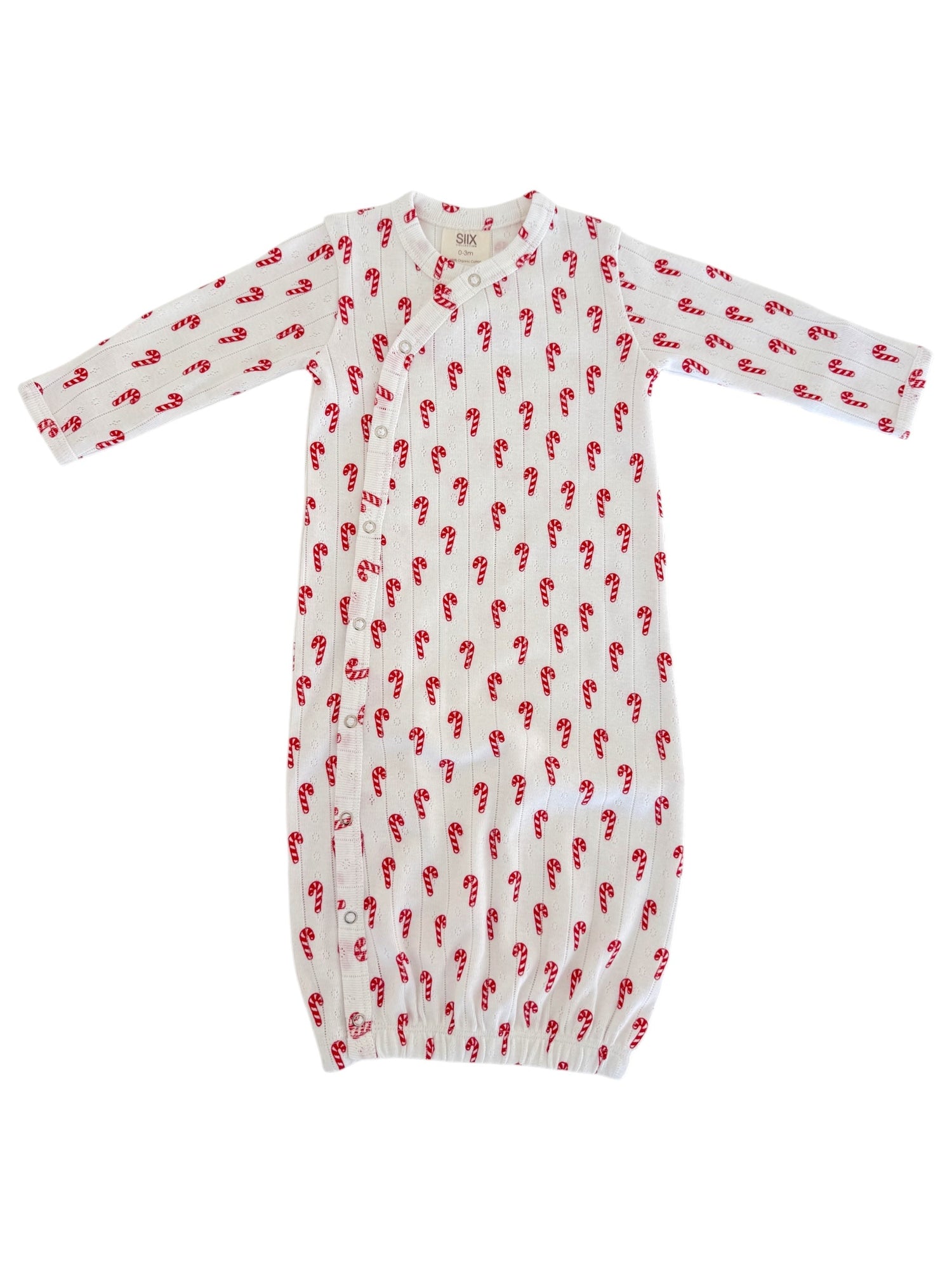 Candy Cane / Organic Pointelle Gown