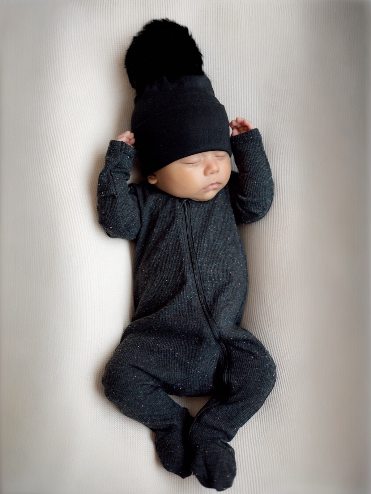 Charcoal Speckle / 2-Way Zip Footie