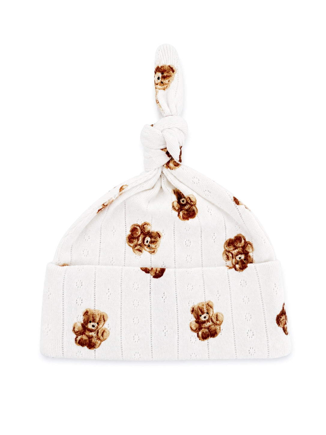 Teddy Bear / Organic Pointelle Beanie