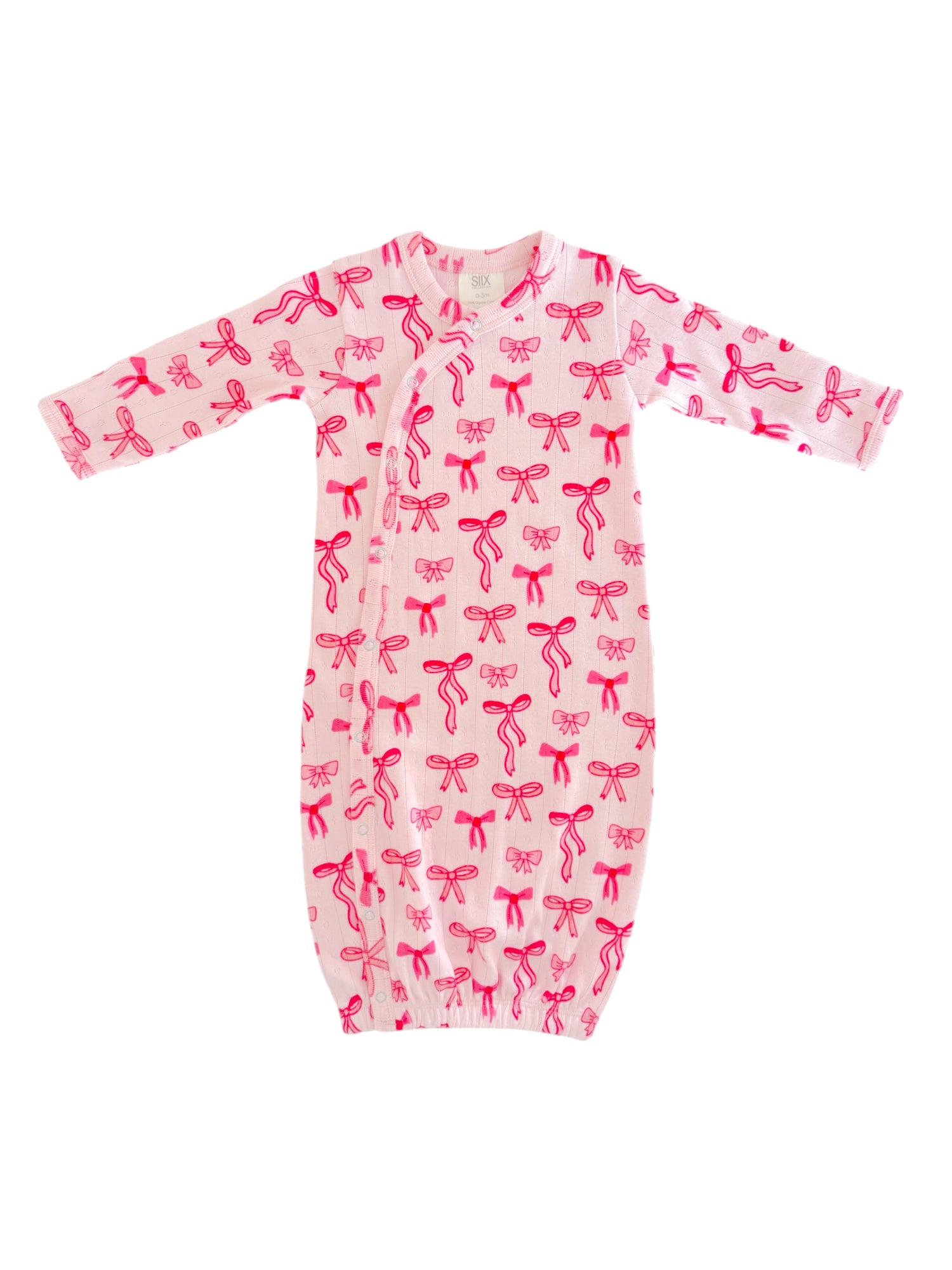 Pink Bows / Organic Pointelle Gown