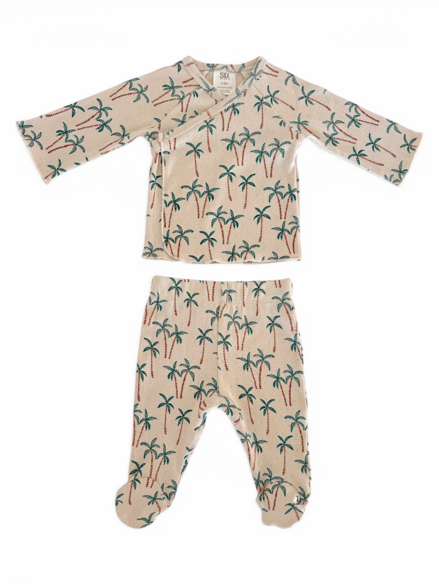 Palm Tree / Organic Pointelle Newborn Set