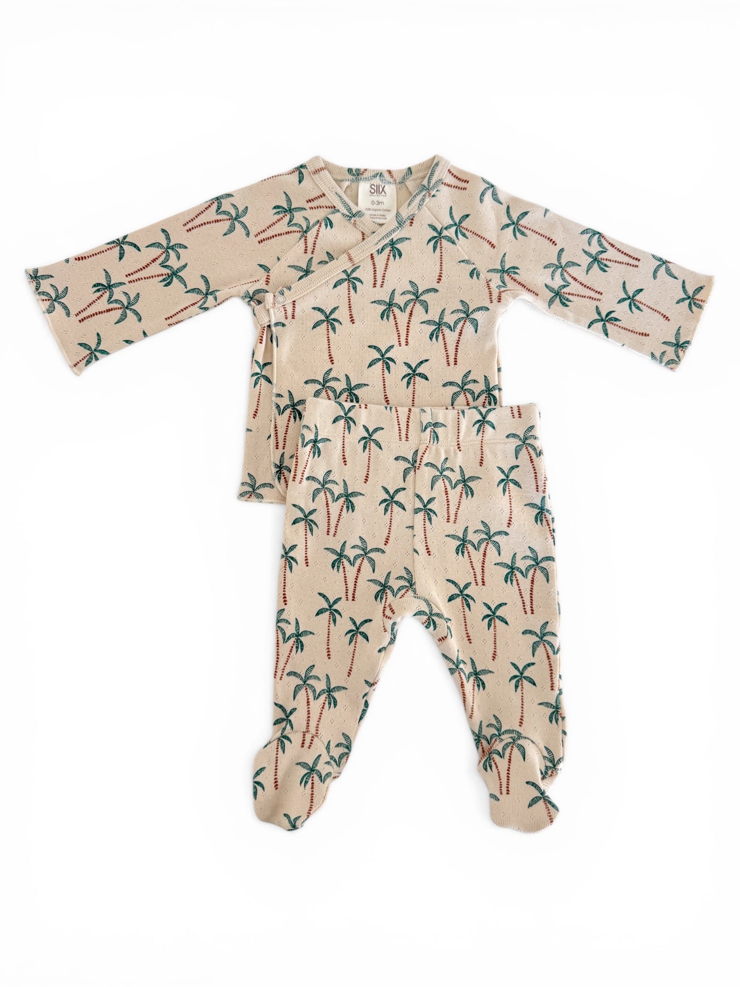 Palm Tree / Organic Pointelle Newborn Set