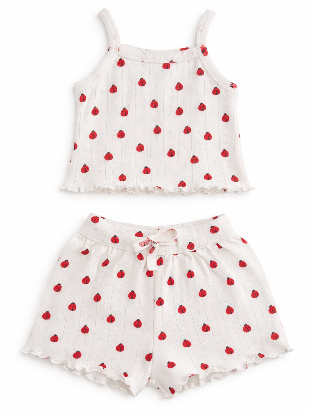 Ladybug / Organic Pointelle Summer Set