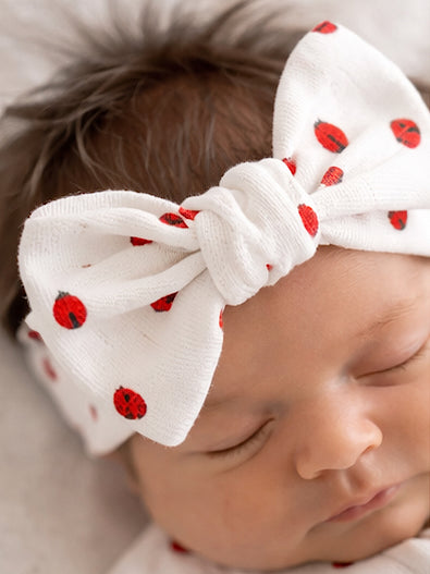 Ladybug / Organic Pointelle Bow