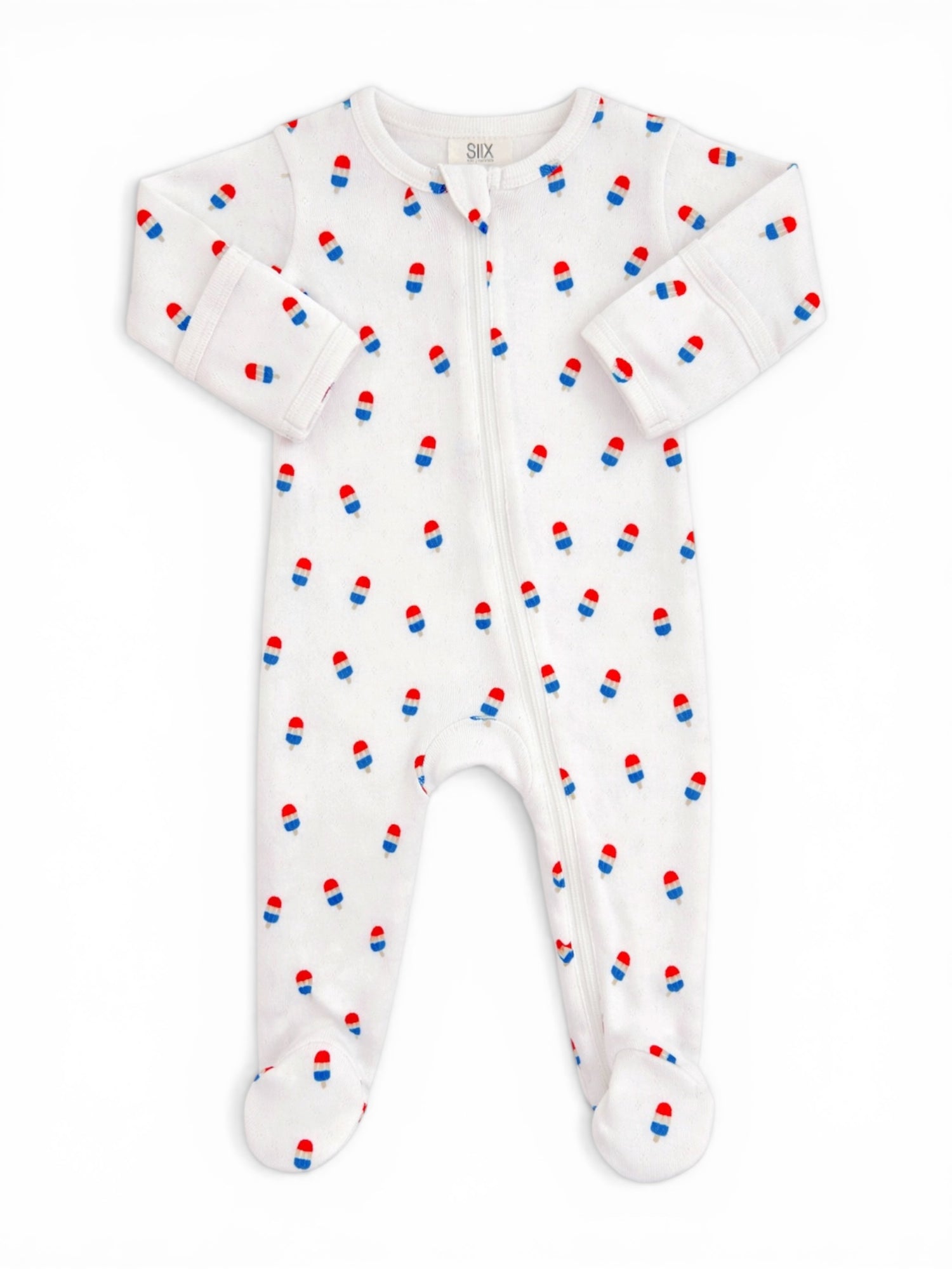 Popsicle / Organic Pointelle 2-Way Zip Footie