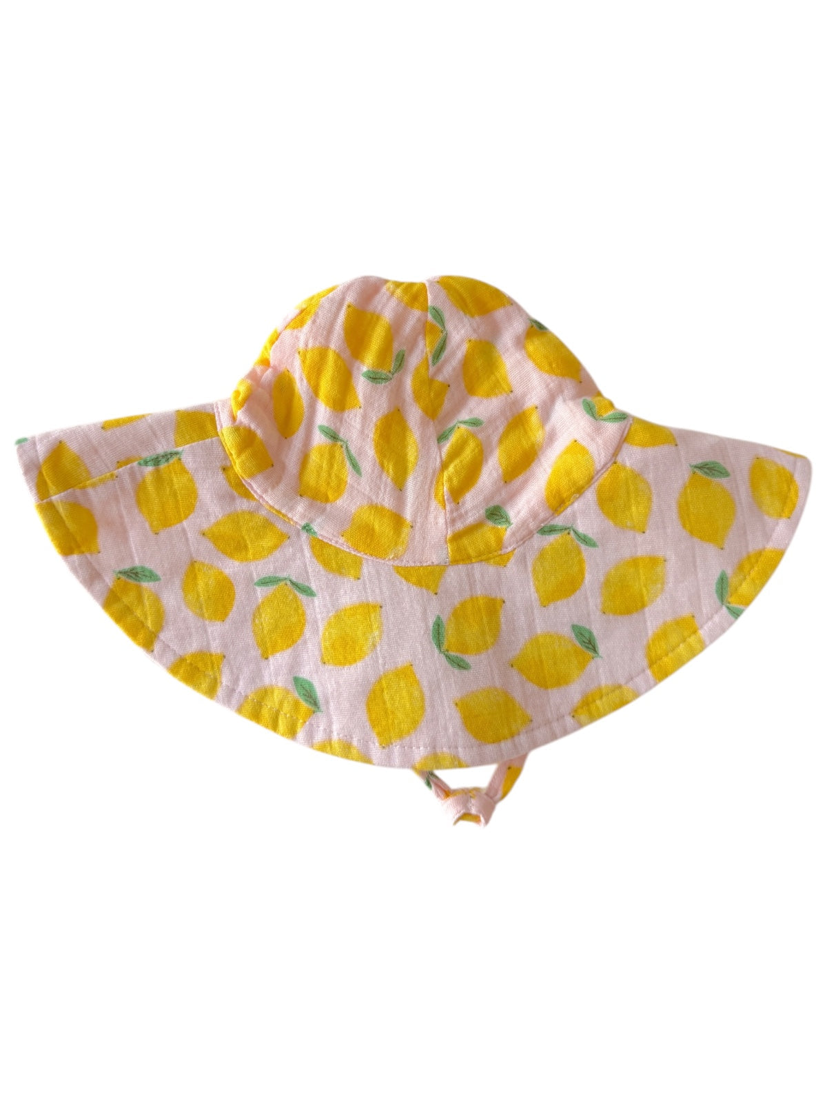 Lemon Sorbet / Muslin Wide Brim Sunhat