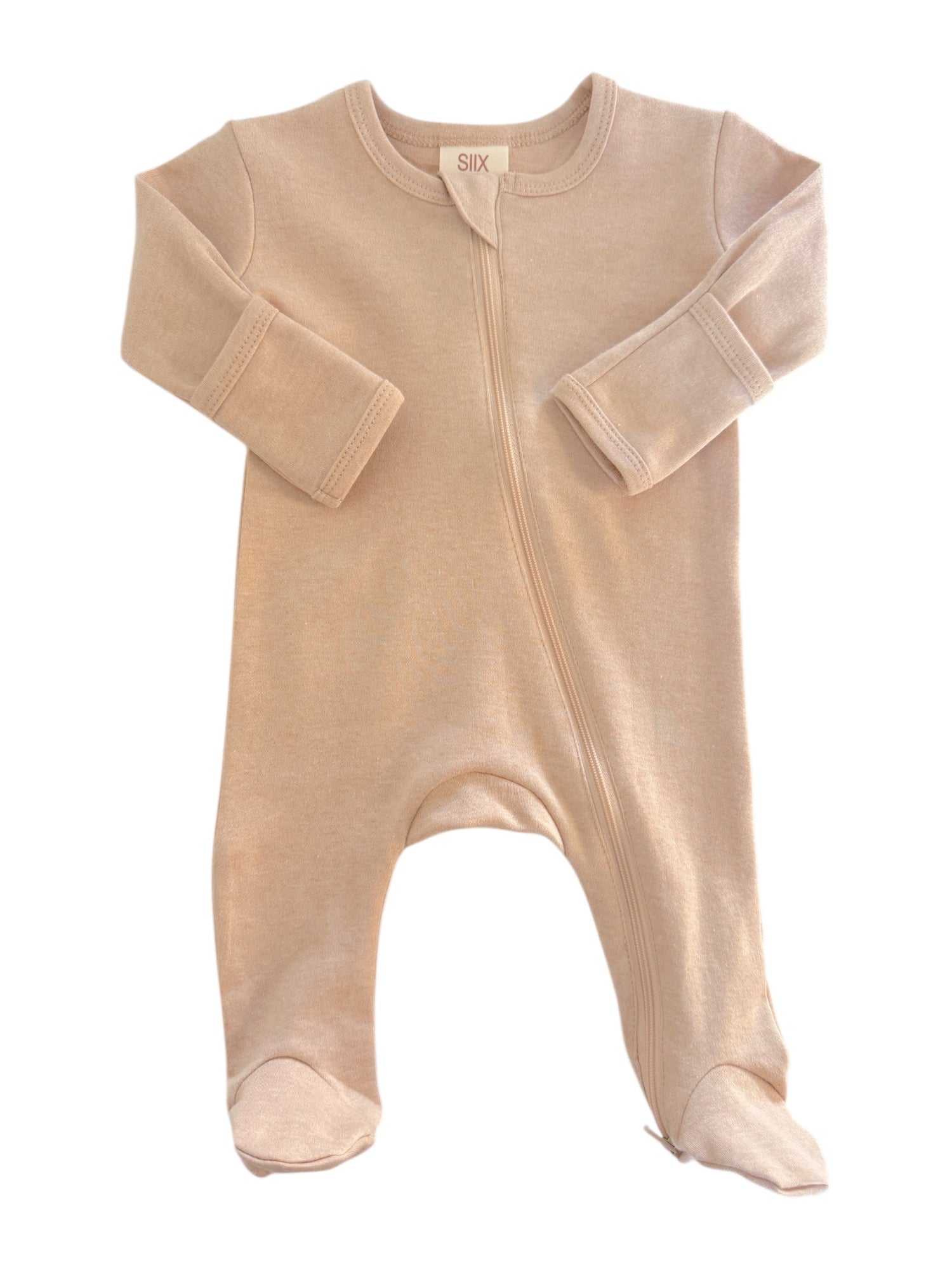 Biscuit / Organic 2-Way Zip Footie