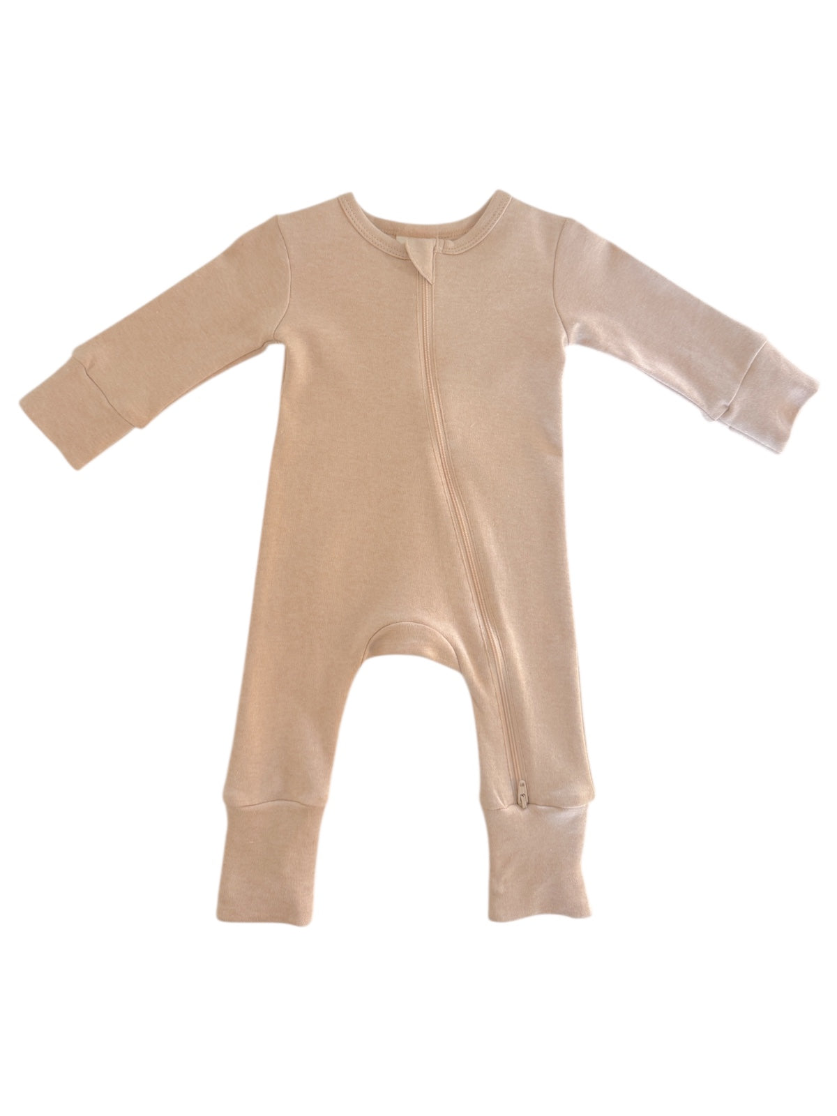 Biscuit / Organic 2-Way Zip Romper