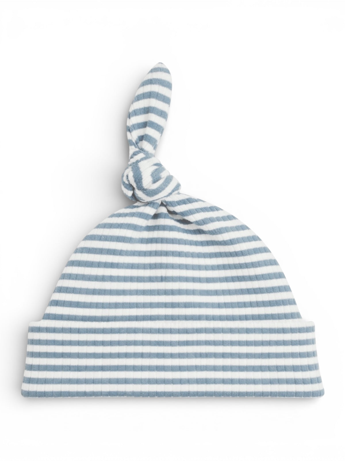 Dusty Blue Stripe / Ribbed Beanie