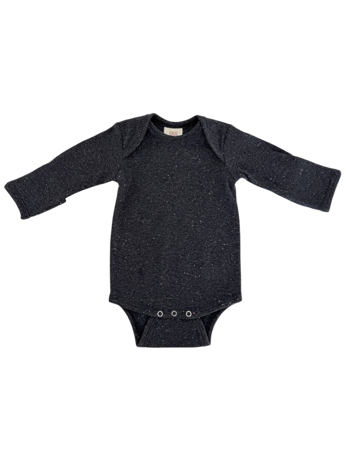 Charcoal Speckle / Long Sleeve Bodysuit