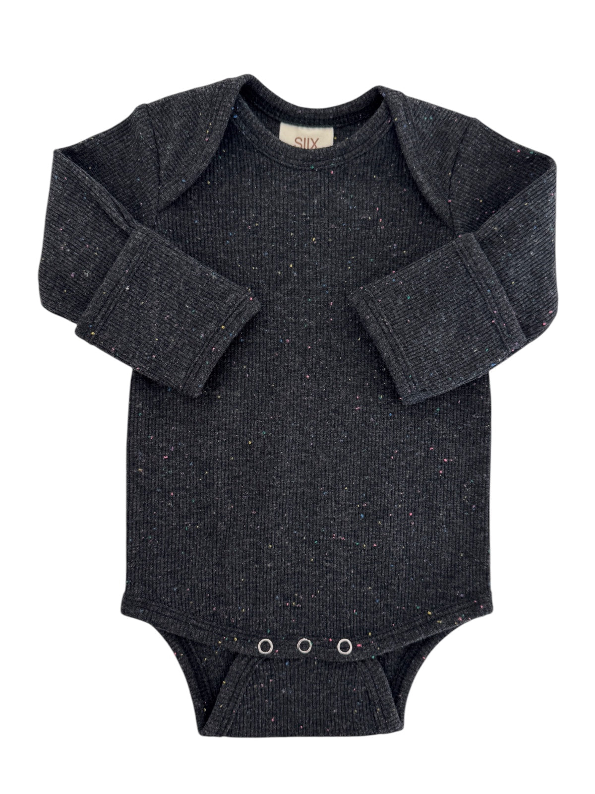 Charcoal Speckle / Long Sleeve Bodysuit