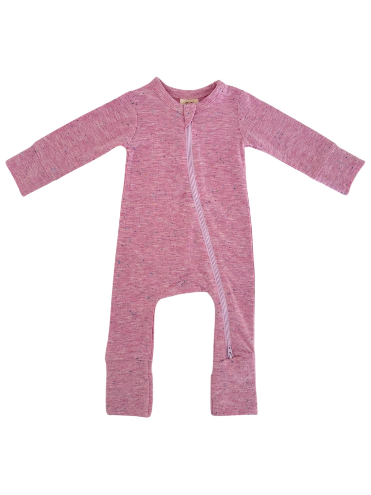 Pink Speckle / 2-Way Zip Romper