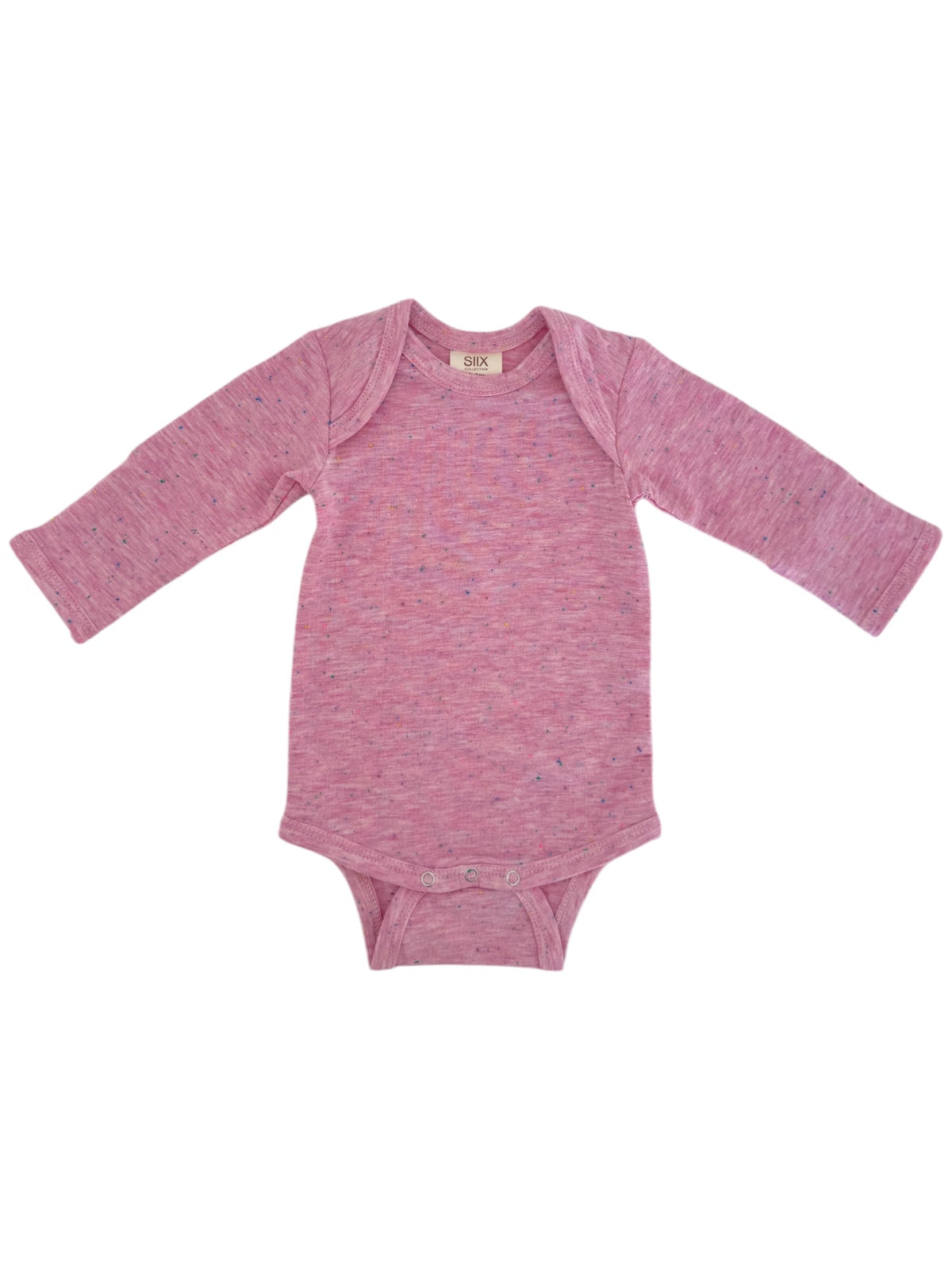 Pink Speckle / Long Sleeve Bodysuit
