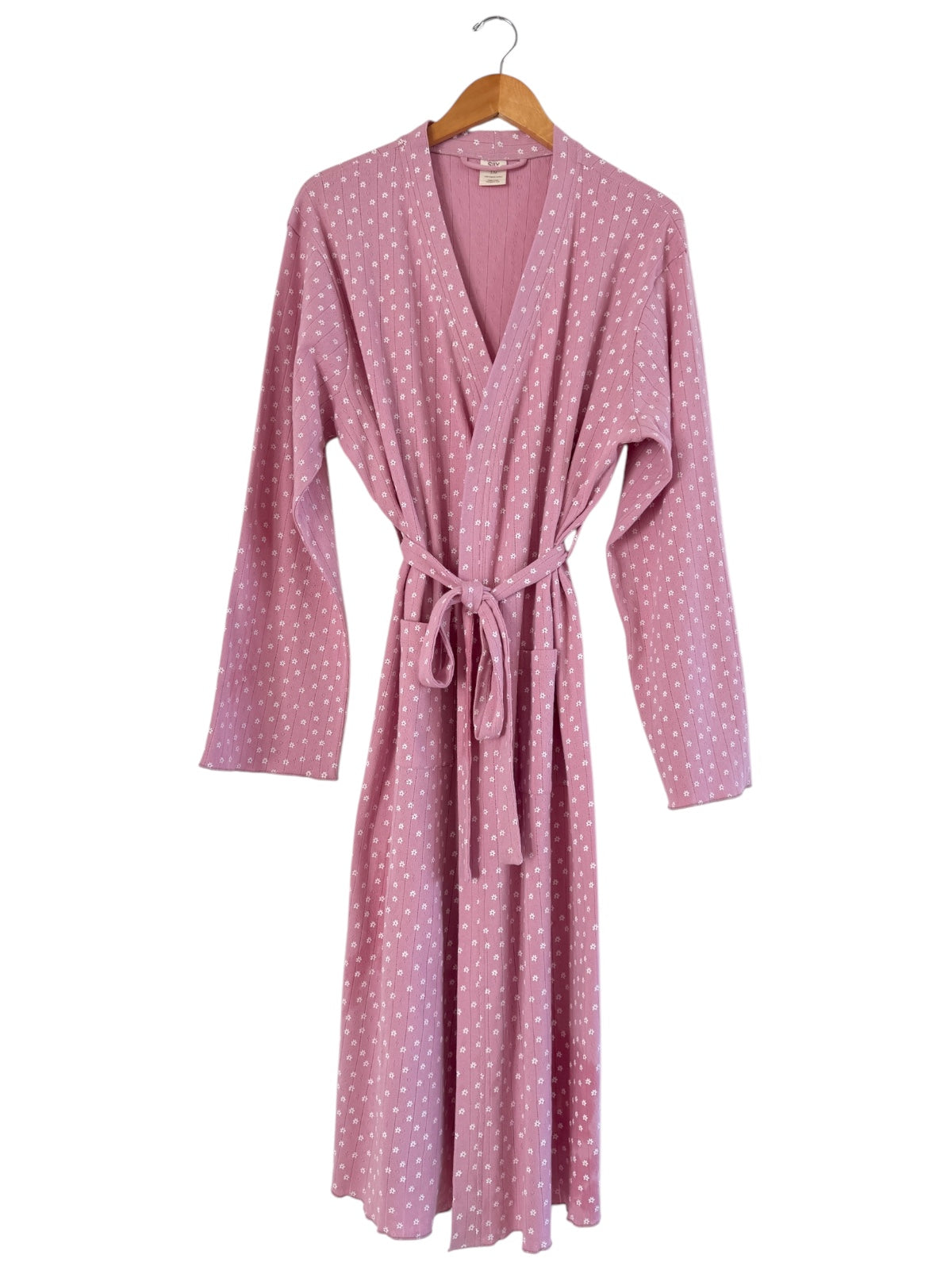 Pink Flower / Organic Pointelle Women's Robe