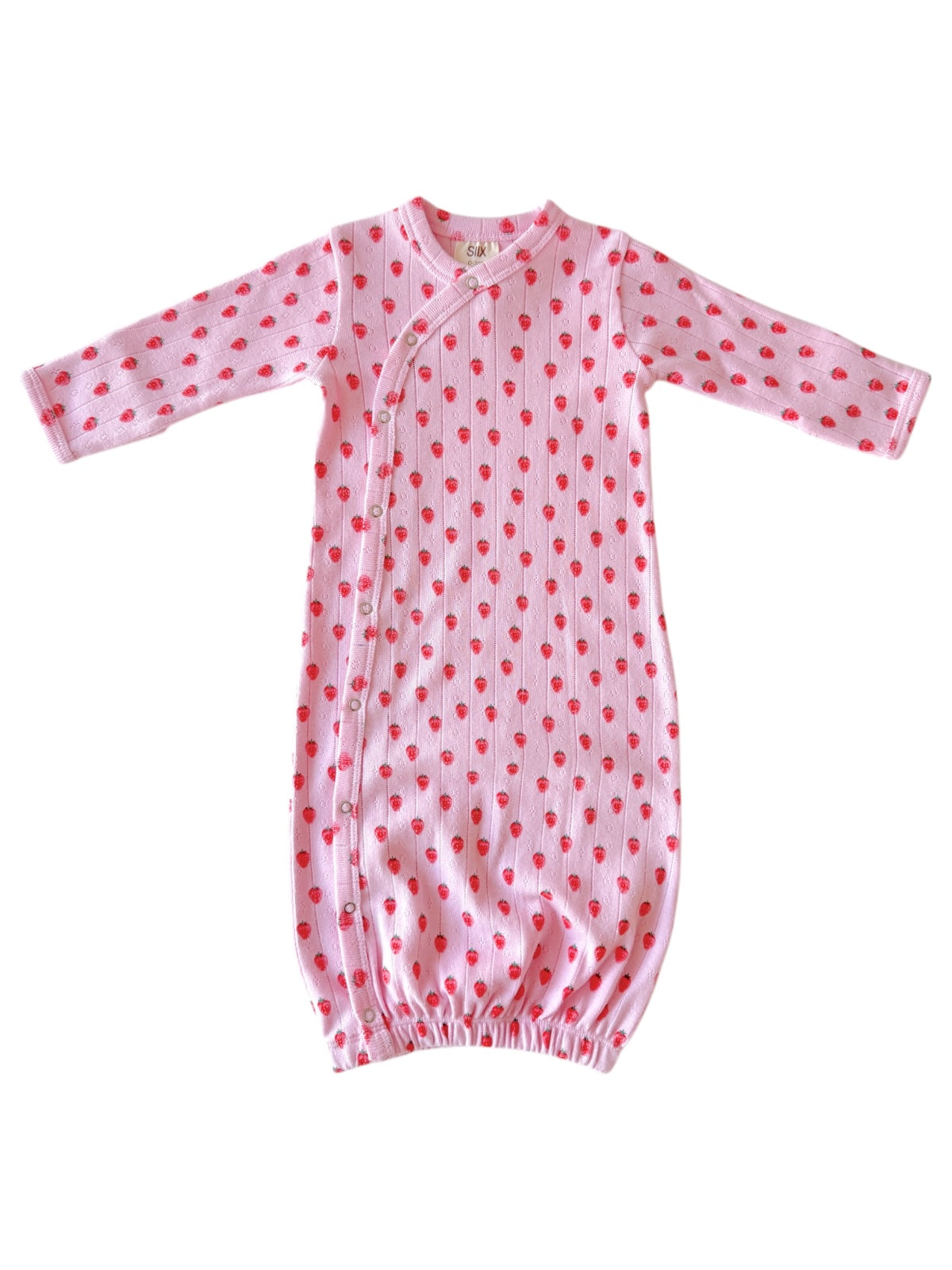 Pink Strawberry / Organic Pointelle Gown