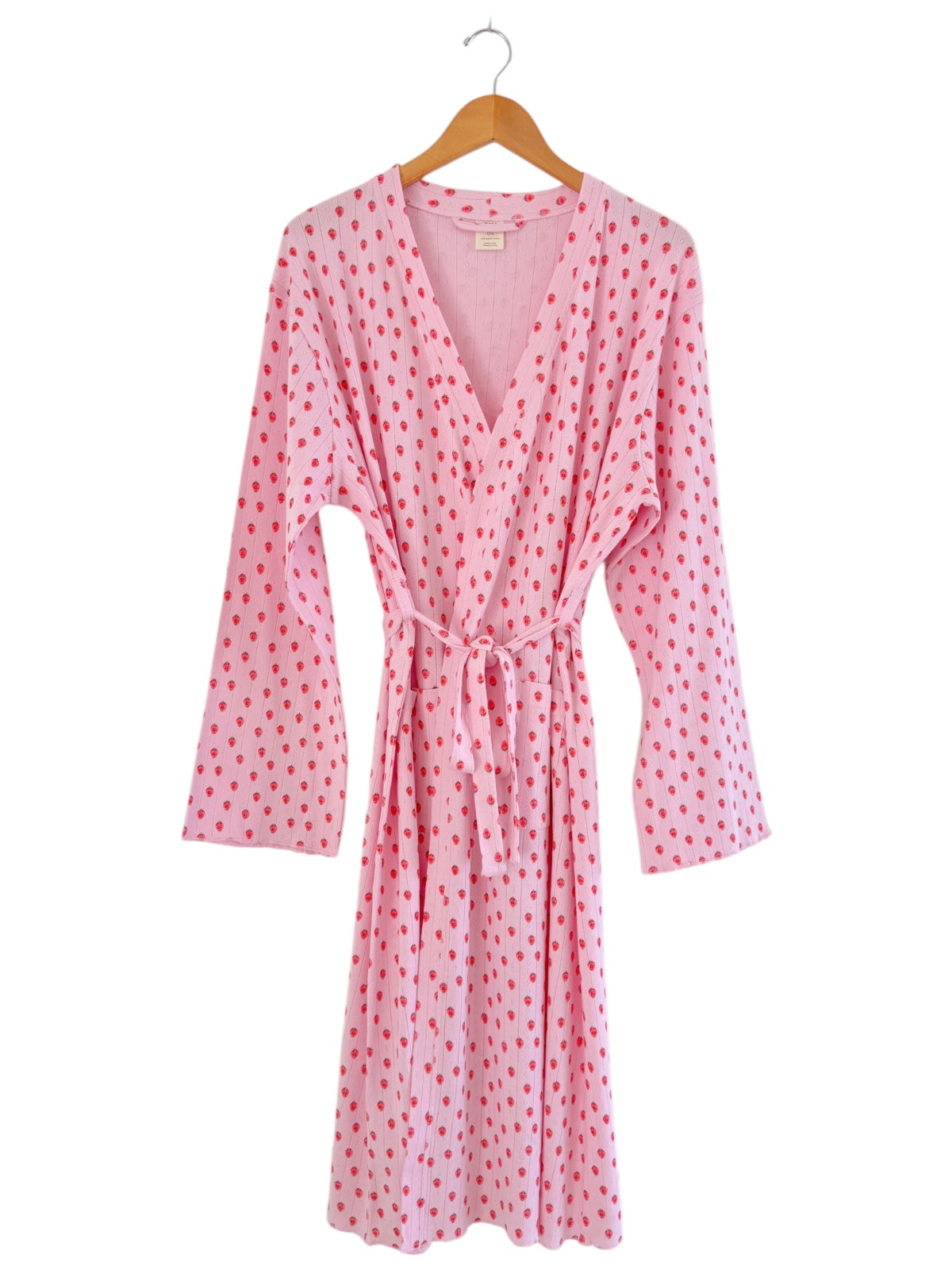 Pink Strawberry / Organic Pointelle Women's Robe