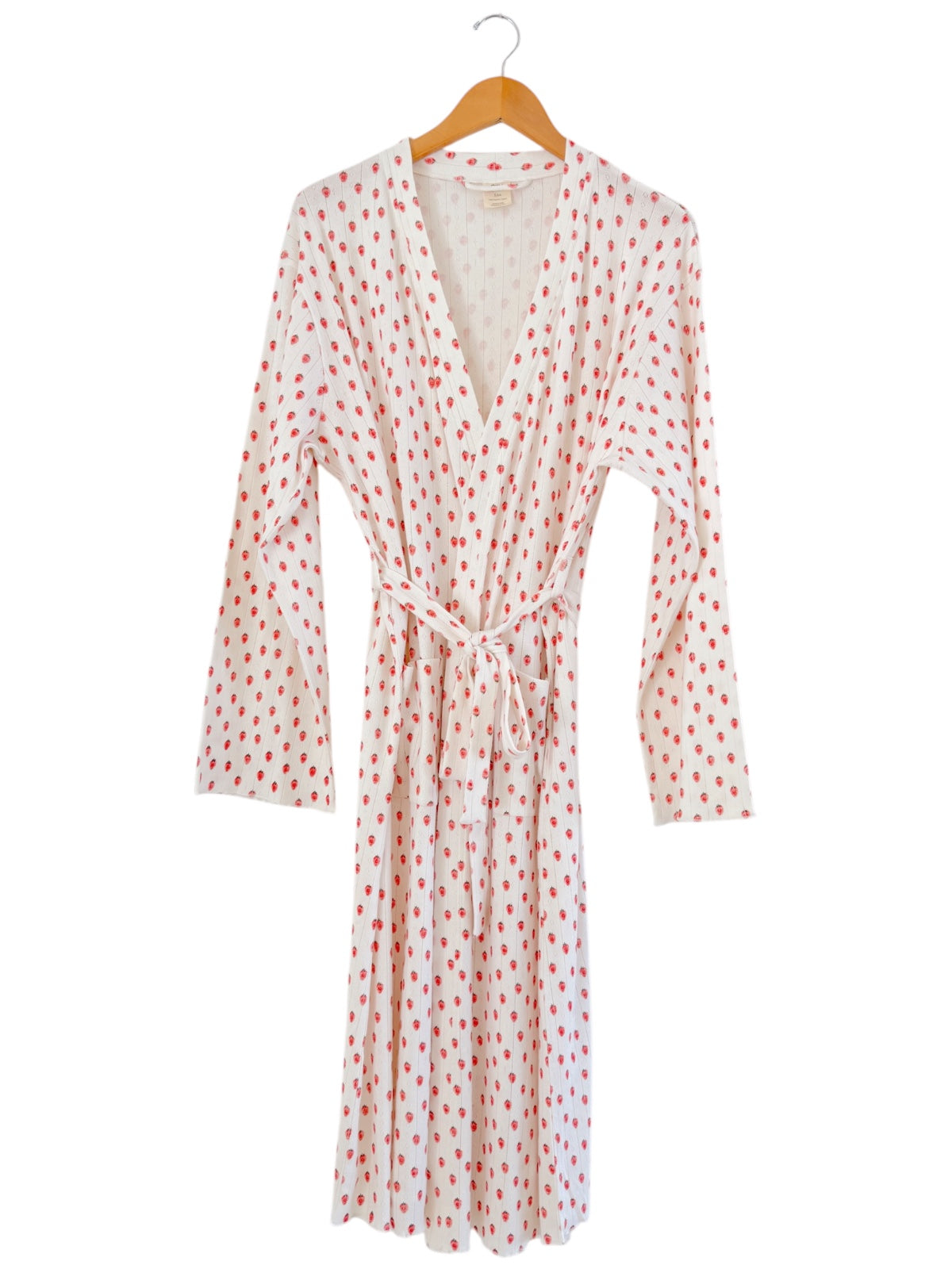 White Strawberry / Organic Pointelle Women's Robe