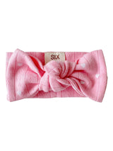 Pink with White Heart / Organic Pointelle Bow