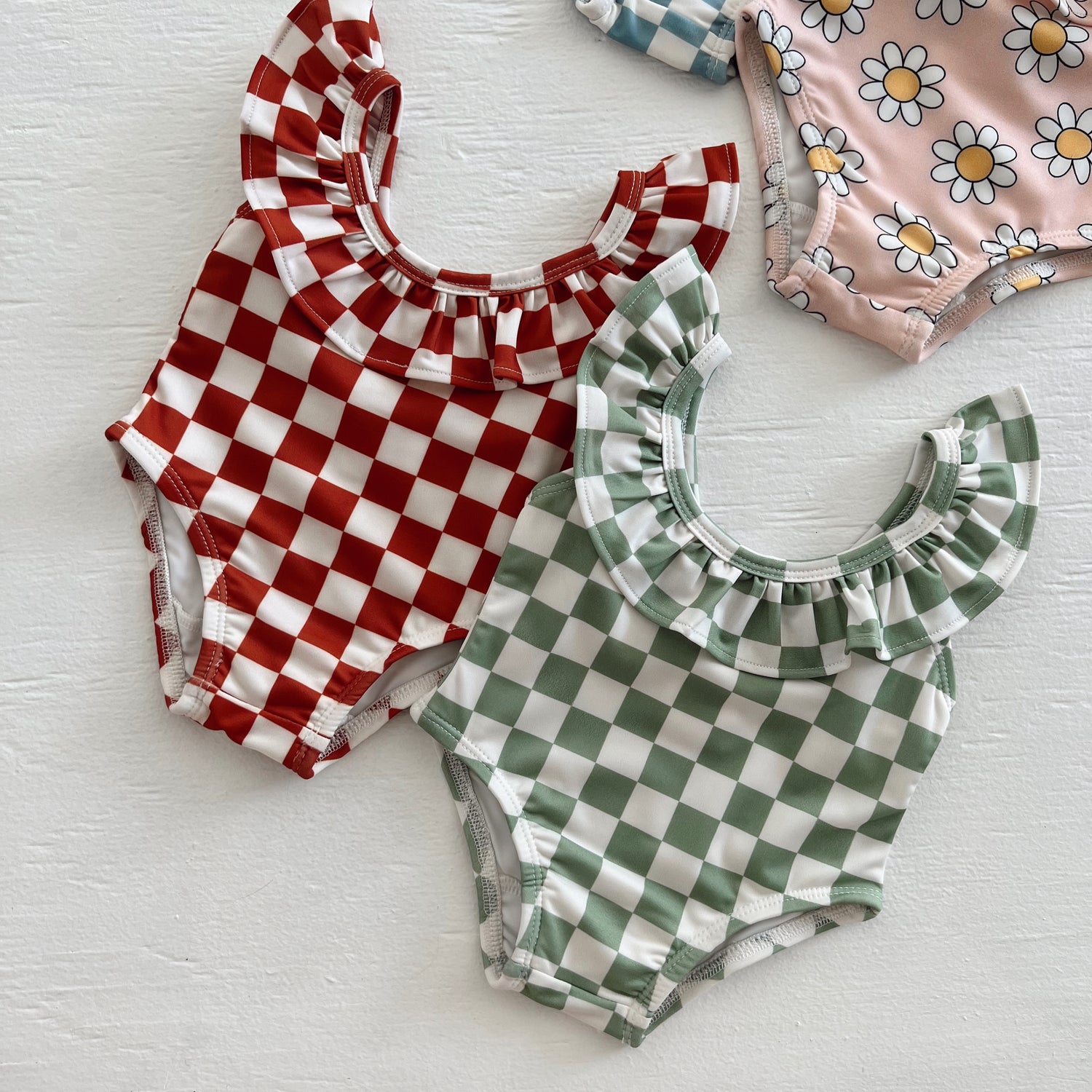 Stracciatella Checkerboard / Isla Swimsuit / UPF 50+