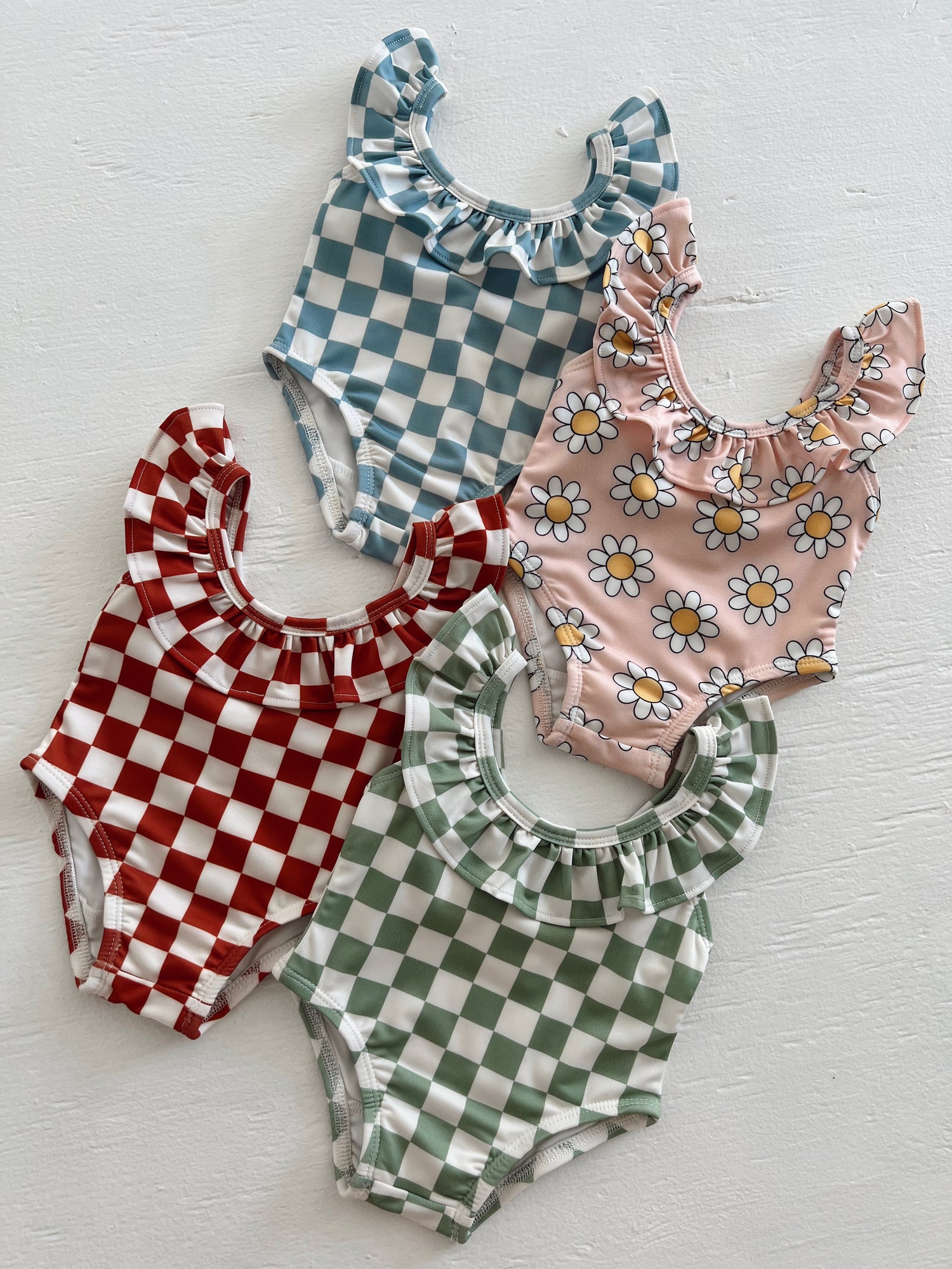 Stracciatella Checkerboard / Isla Swimsuit / UPF 50+