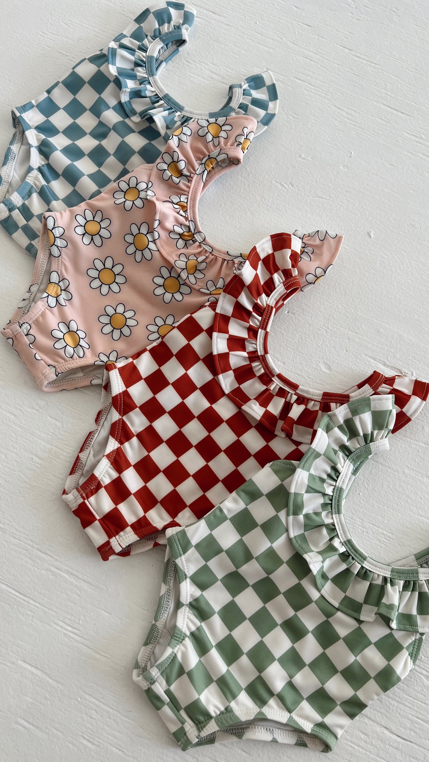 Stracciatella Checkerboard / Isla Swimsuit / UPF 50+