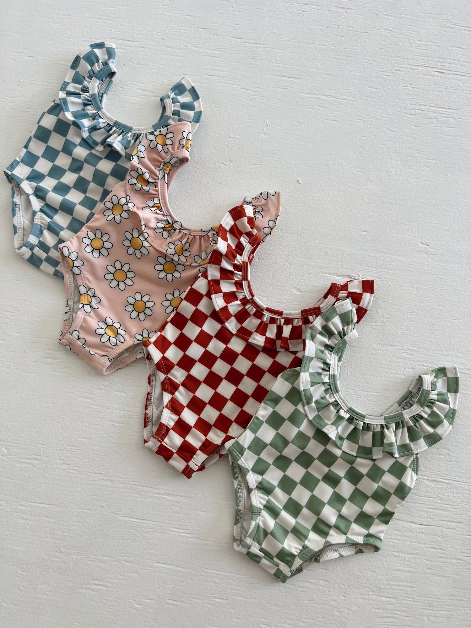 Stracciatella Checkerboard / Isla Swimsuit / UPF 50+