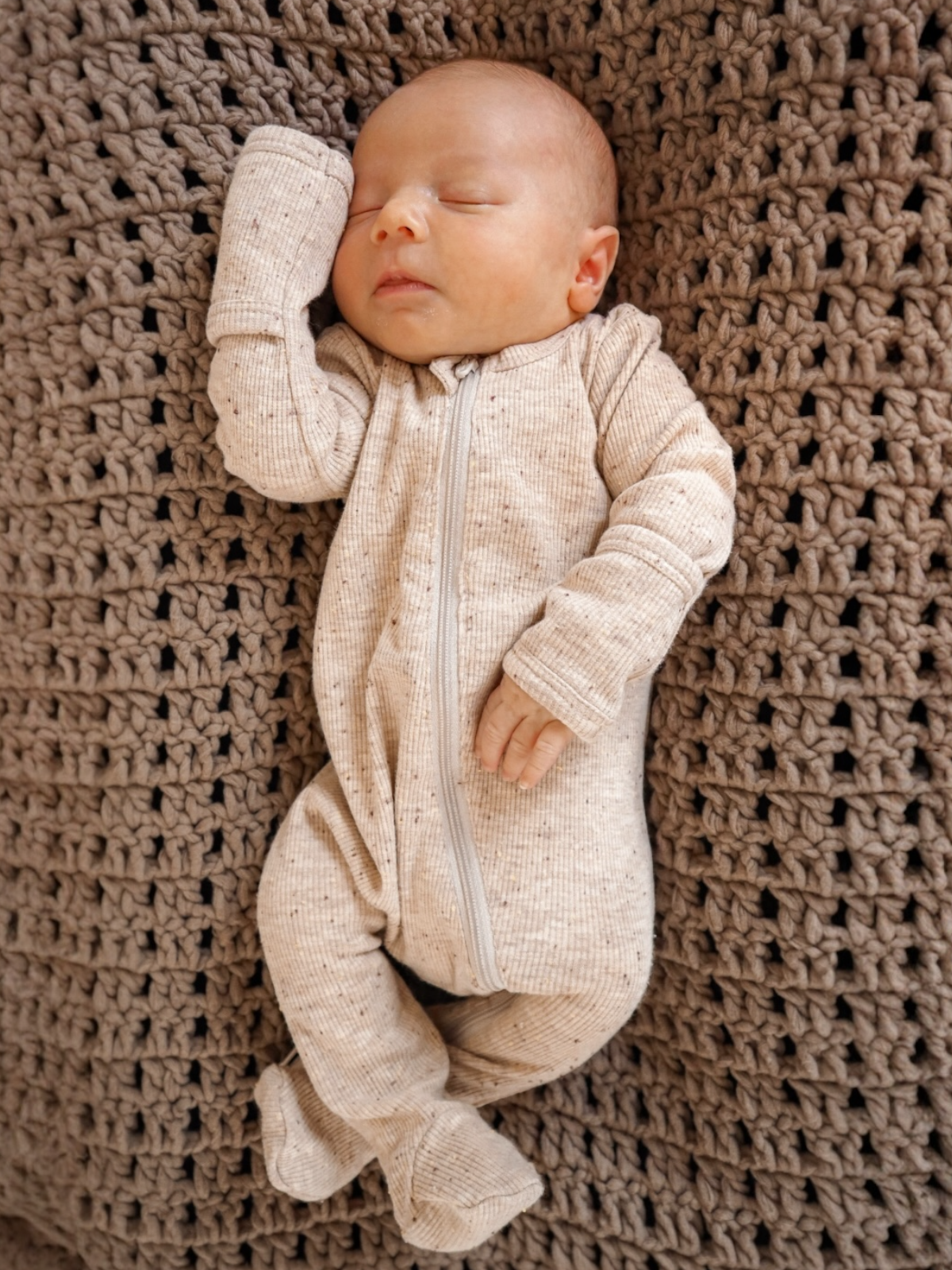 Tan Speckle / 2-Way Zip Footie