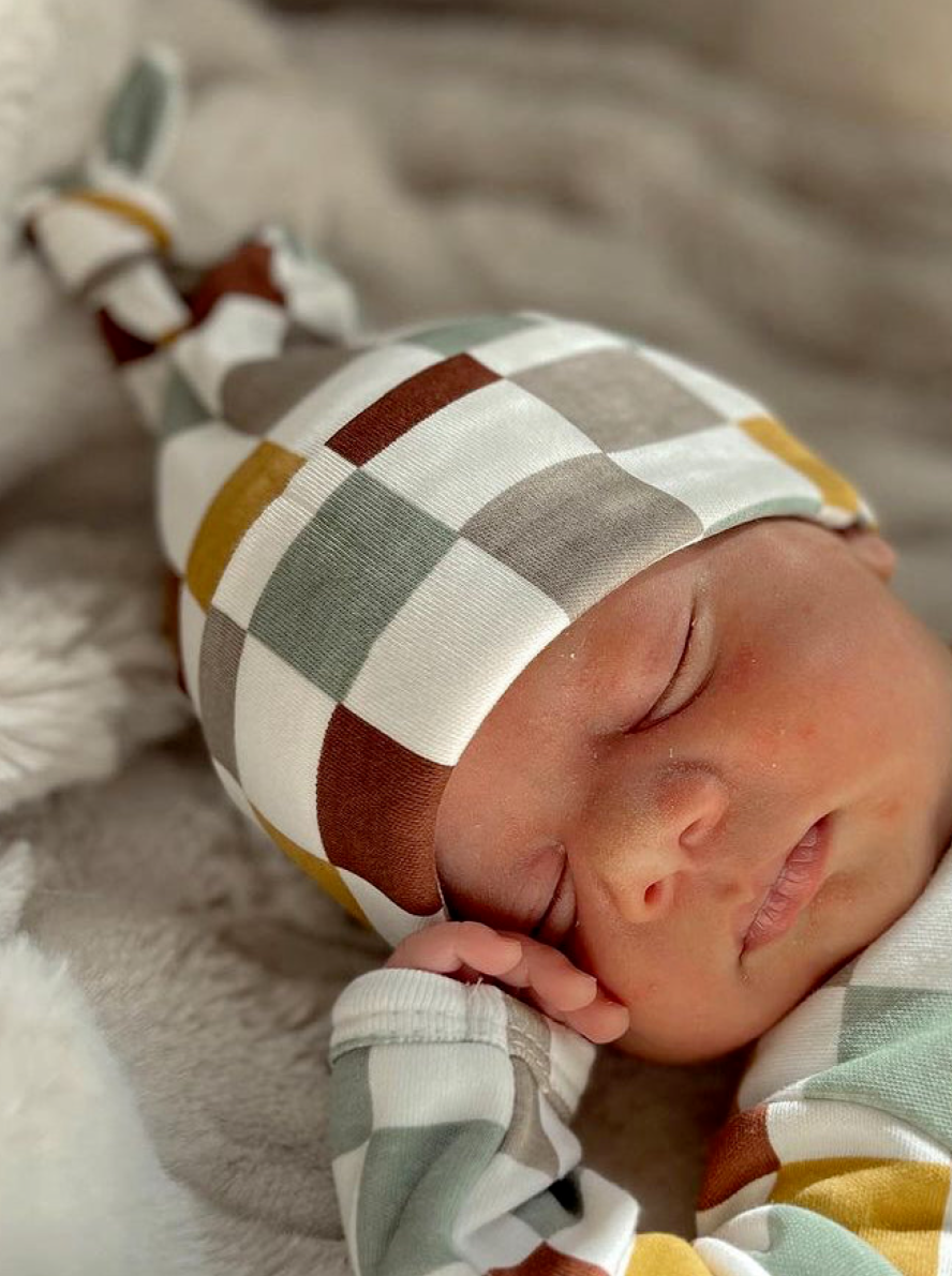 Cannoli Checkerboard / Organic Beanie