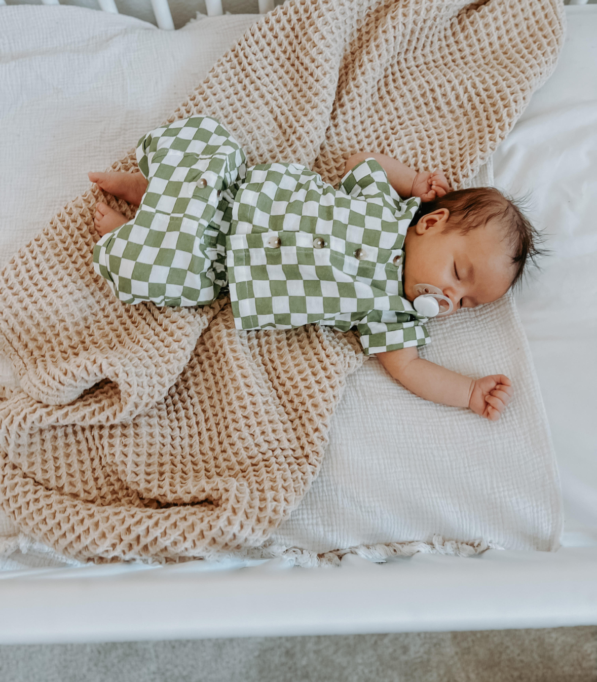 Lime Checkerboard / Organic Finley Set