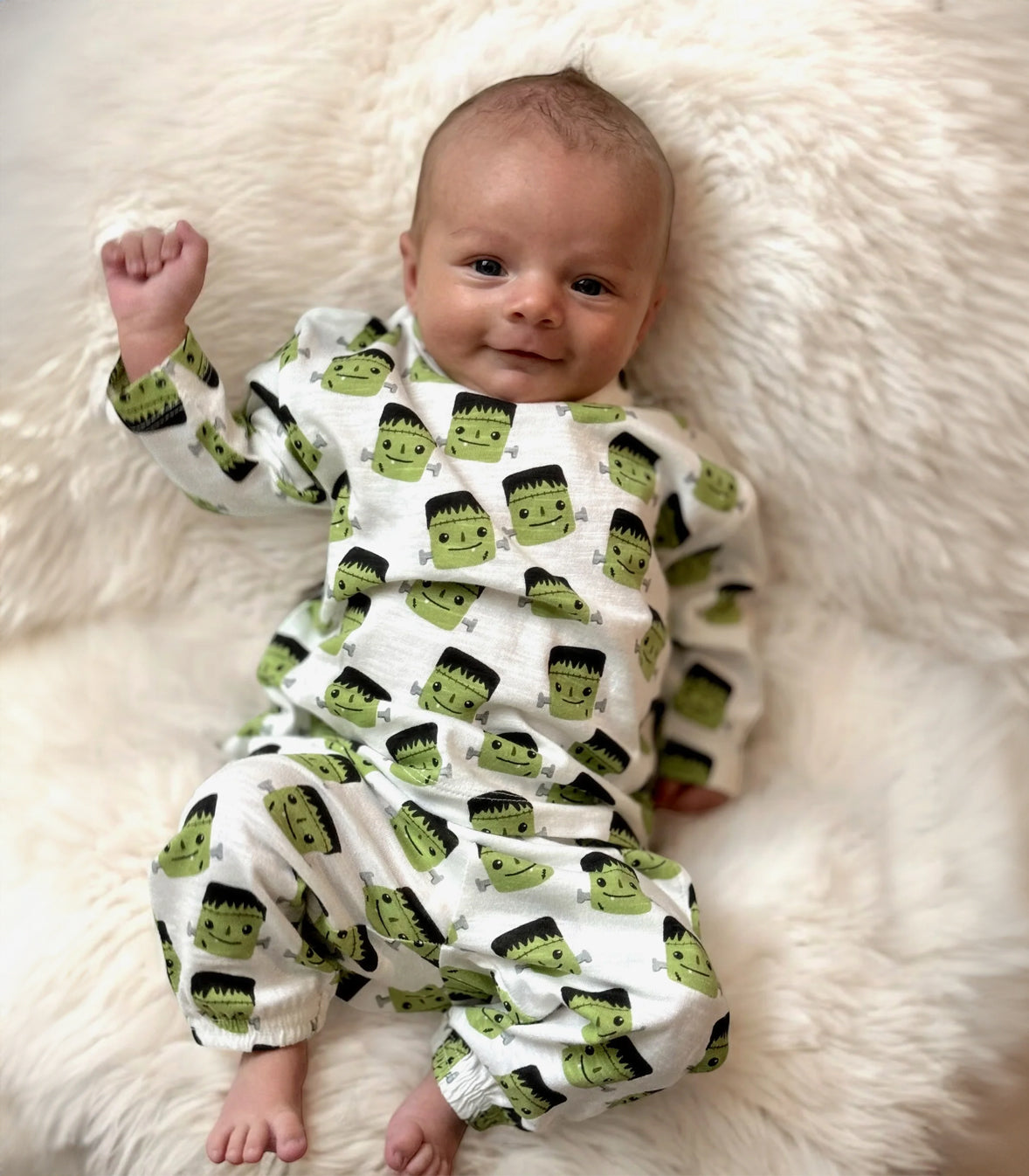 Halloween Monster / Organic Long Sleeve Tee & Pant Set