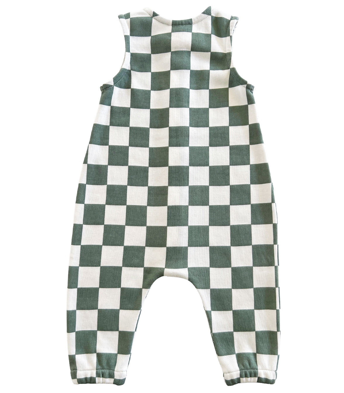 Matcha Milkshake Checkerboard / Organic Bay Jumpsuit