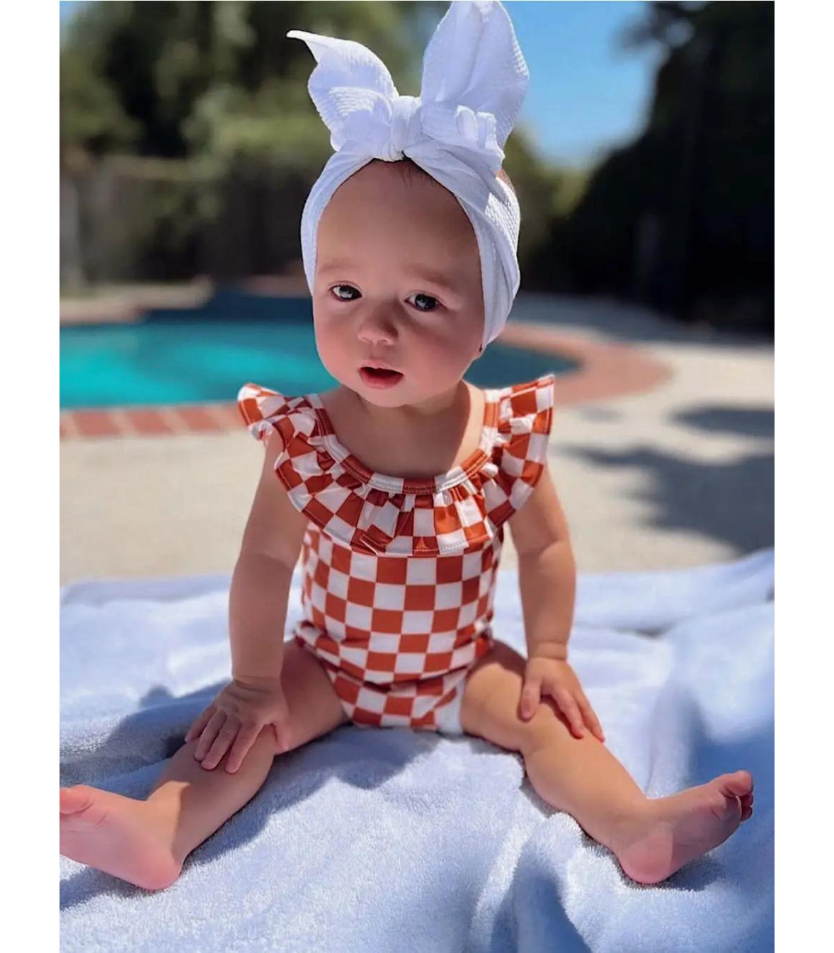 Stracciatella Checkerboard / Isla Swimsuit / UPF 50+