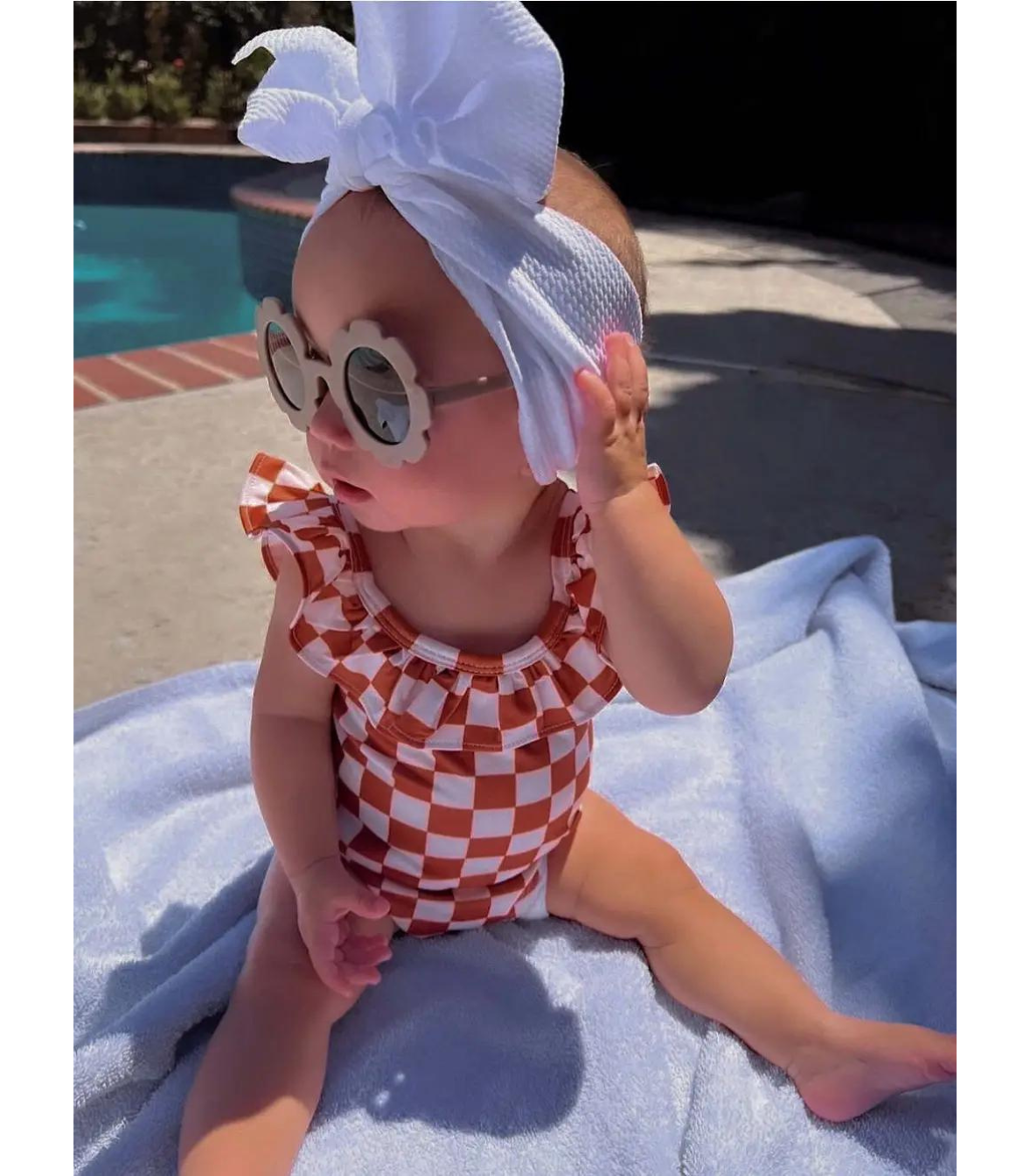 Stracciatella Checkerboard / Isla Swimsuit / UPF 50+