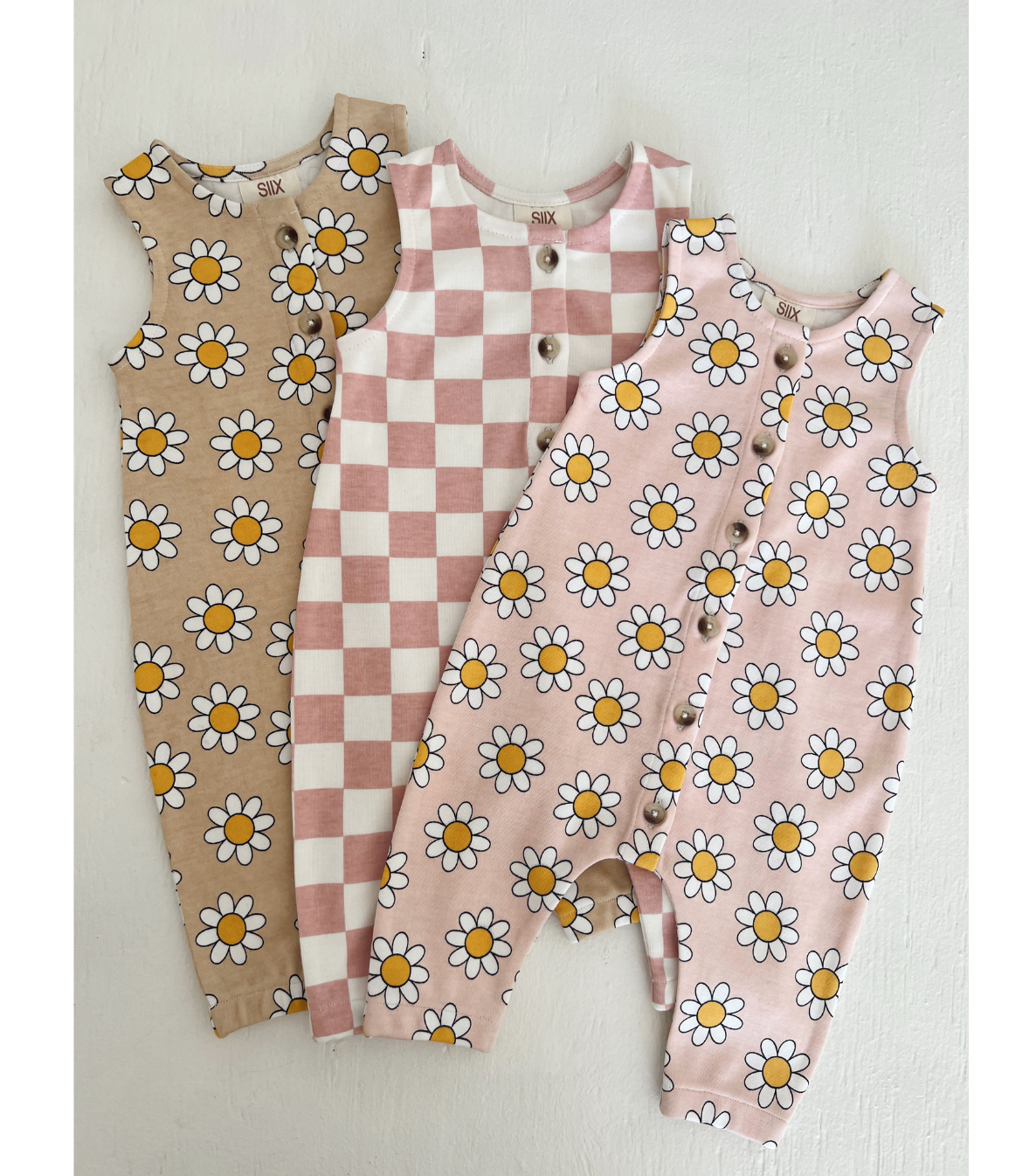 Strawberry Shortcake Checkerboard / Organic Bay Jumpsuit