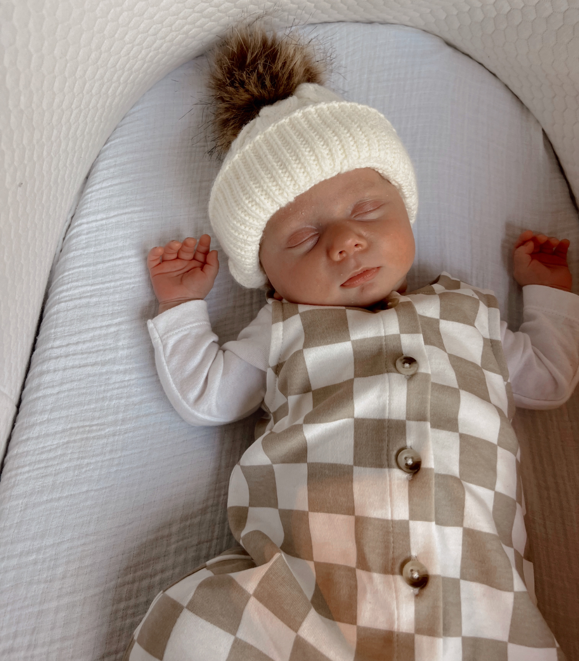 Tiramisu Checkerboard / Organic Bay Jumpsuit