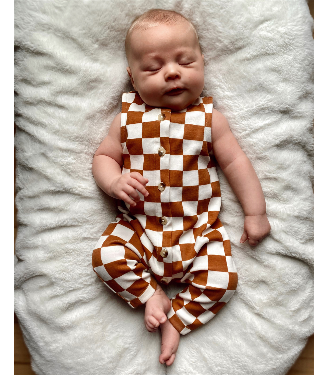 Stracciatella Checkerboard / Organic Bay Jumpsuit