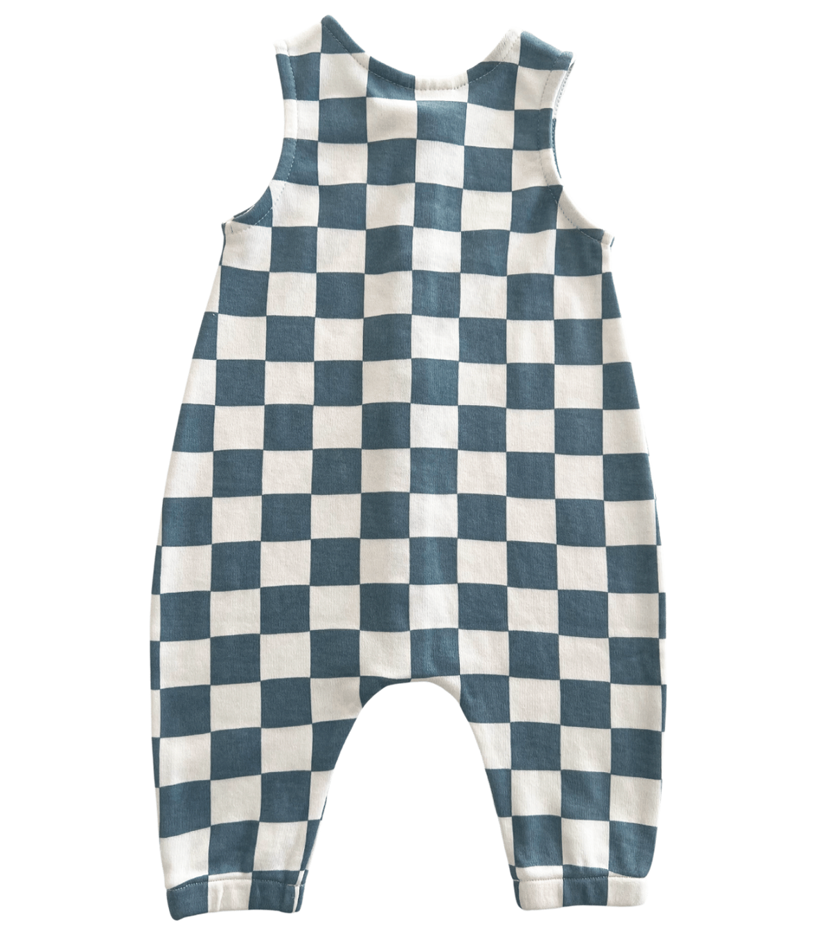 Blueberry Muffin Checkerboard / Organic Bay Jumpsuit