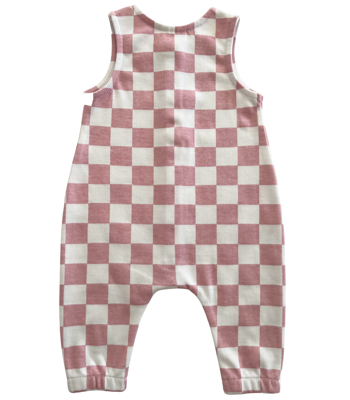 Strawberry Shortcake Checkerboard / Organic Bay Jumpsuit