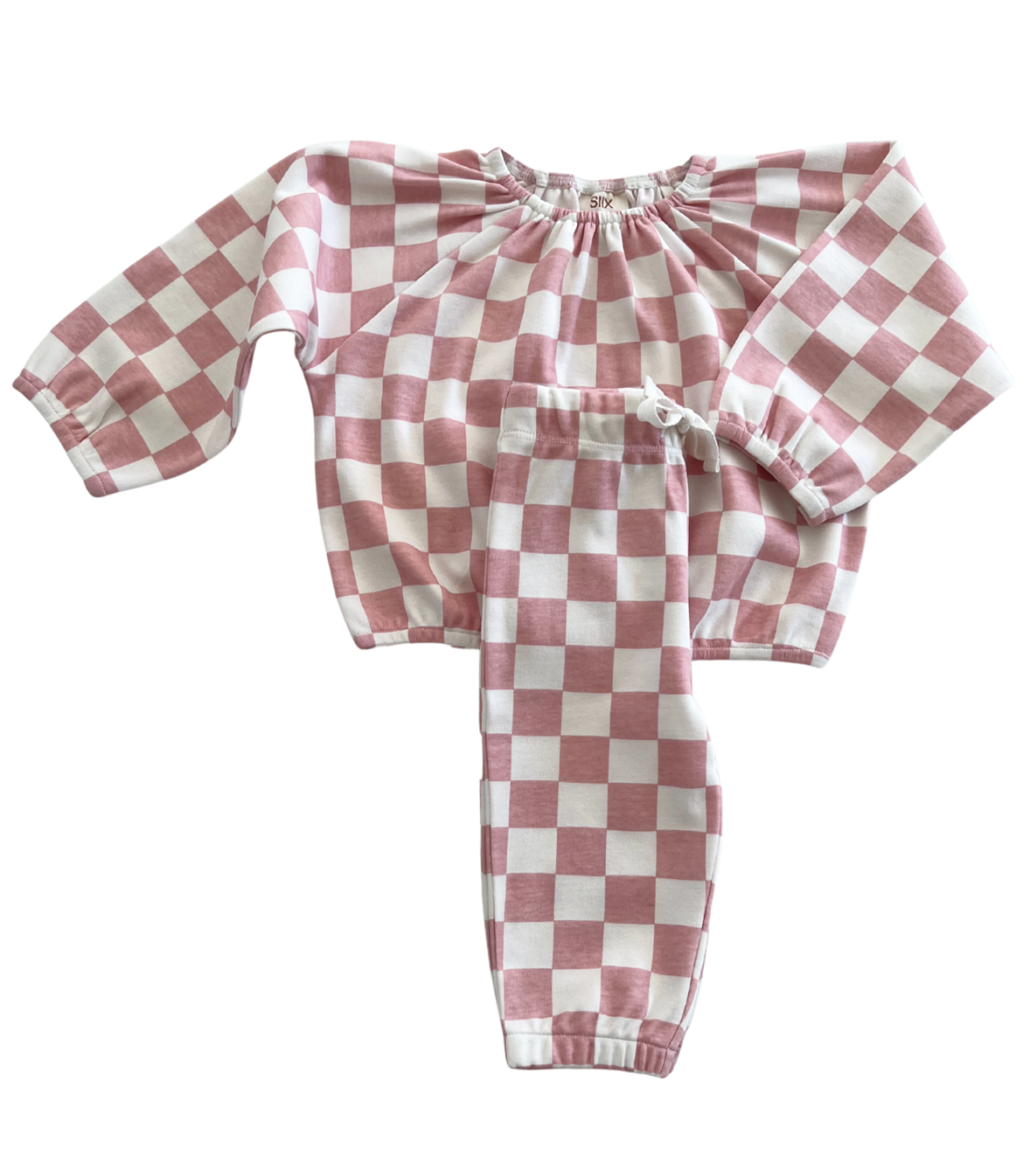 Strawberry Shortcake Checkerboard / Organic Mode Top + Pant Set