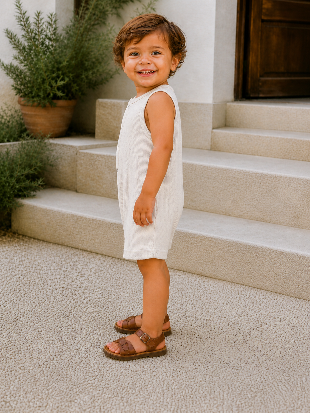 Cream Speckle / Ribbed Shortie