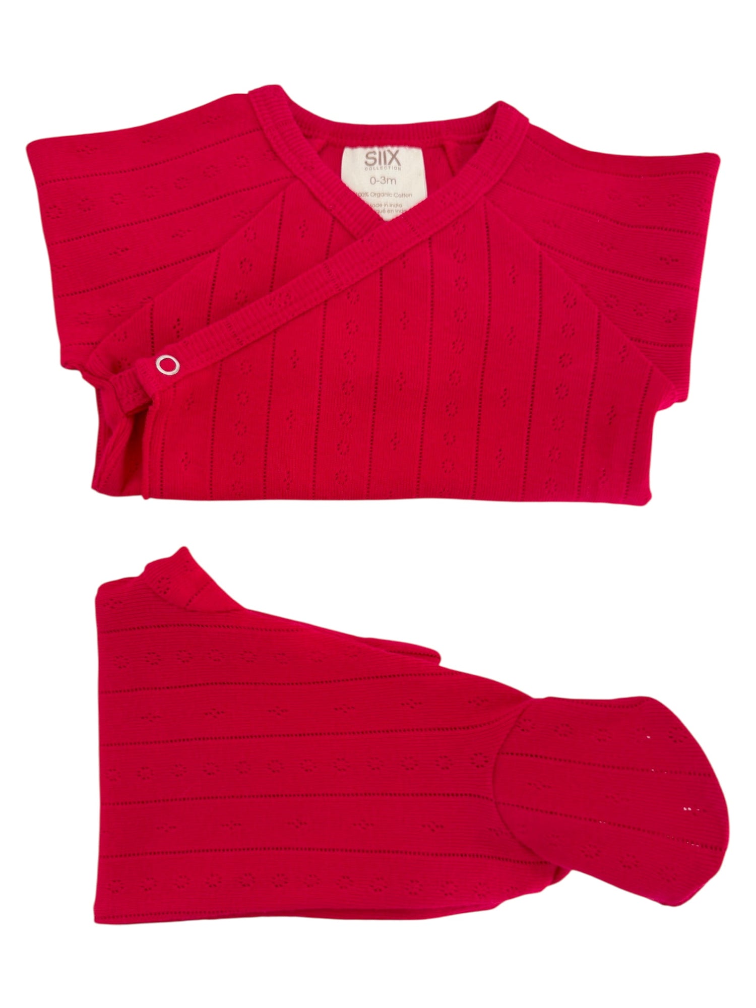Red / Organic Pointelle Newborn Set